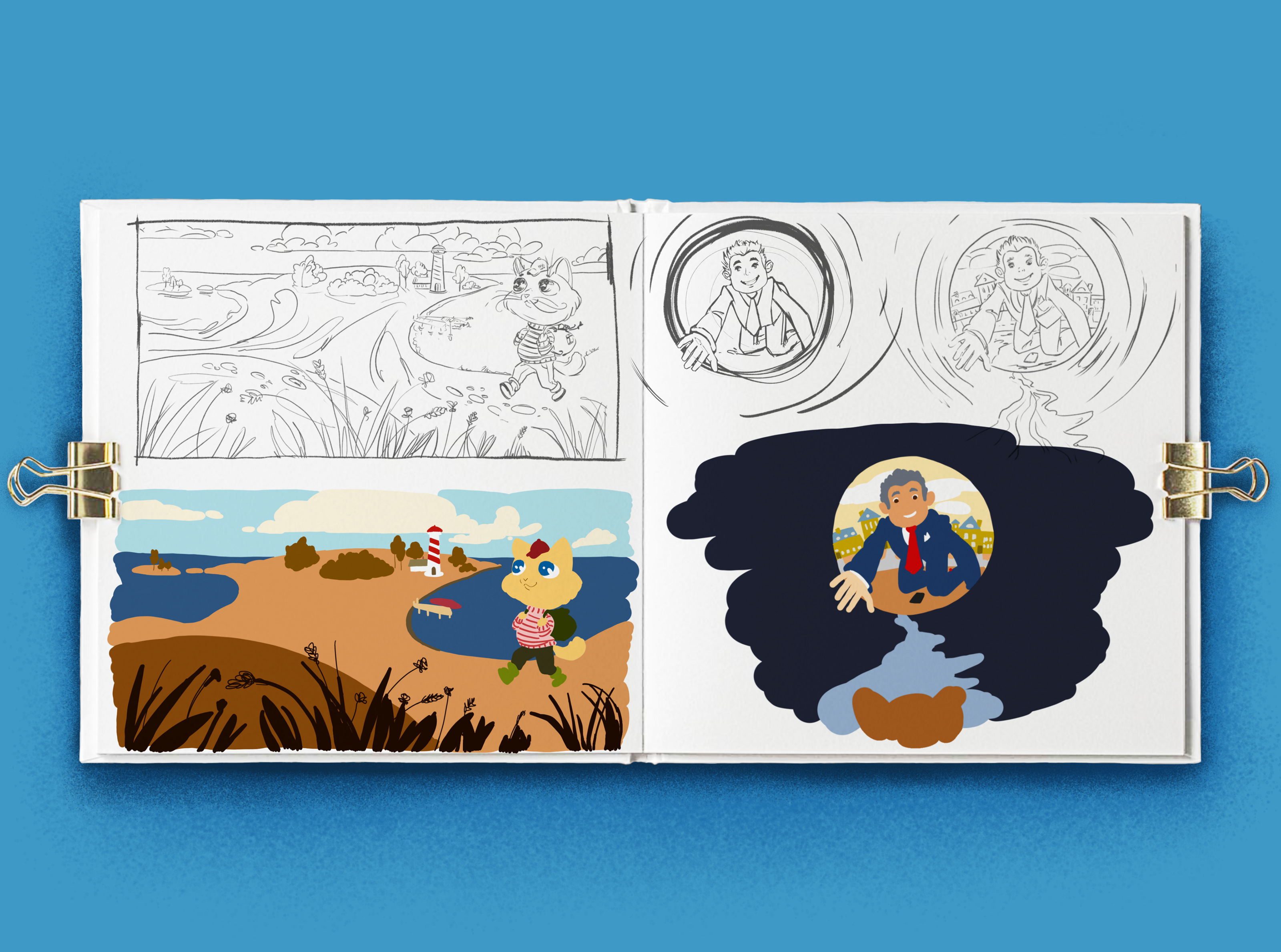 Рыжий кот по имени Матрос — Изображение №6 — Иллюстрация, Графика на Dprofile