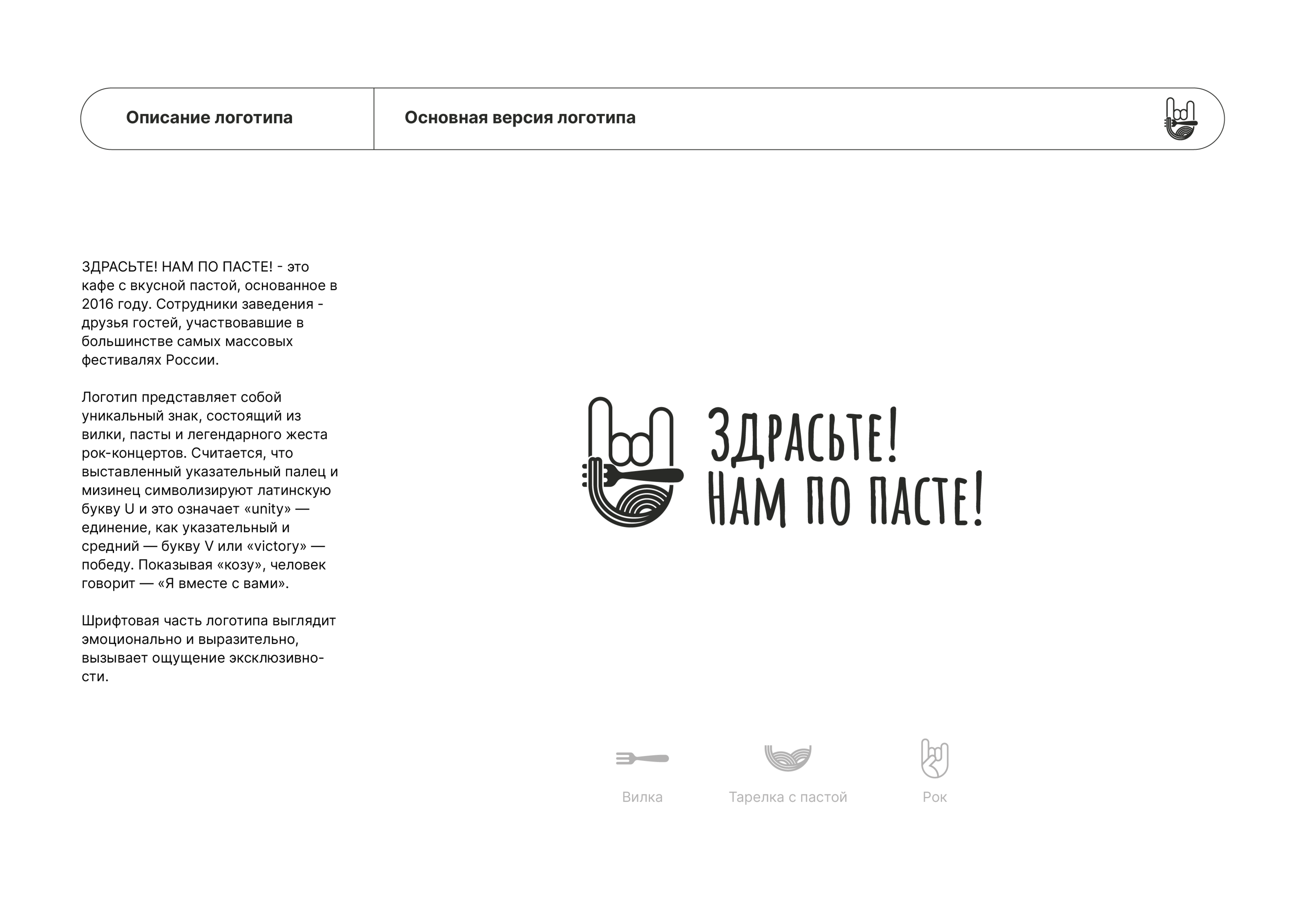 Logo design | "Здрасьте! Нам по пасте!" identity — Изображение №2 — Брендинг, Графика на Dprofile