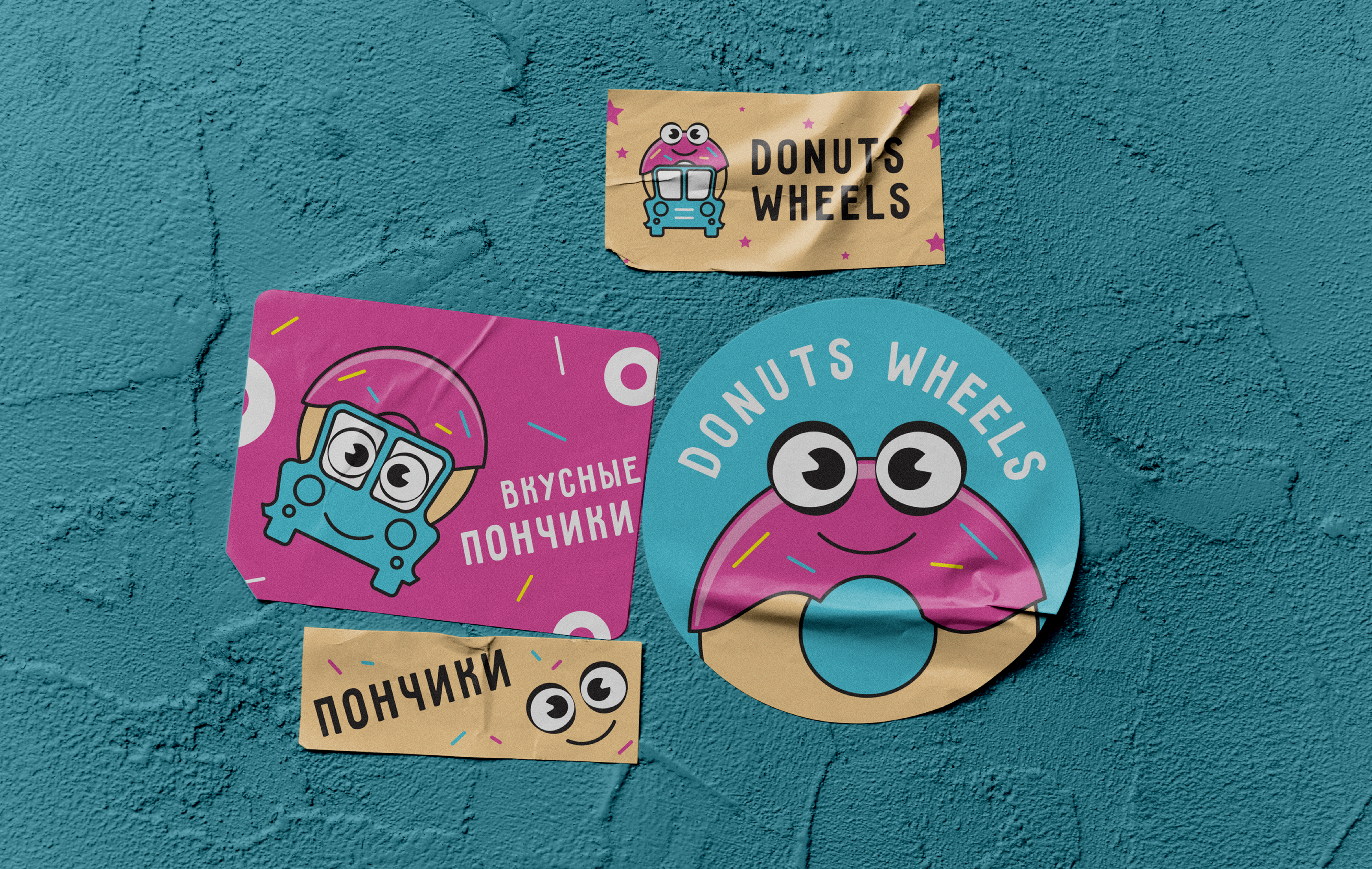 Logo design | "Donuts Wheels" identity | Дизайн логотип — Изображение №1 — Брендинг, Иллюстрация на Dprofile
