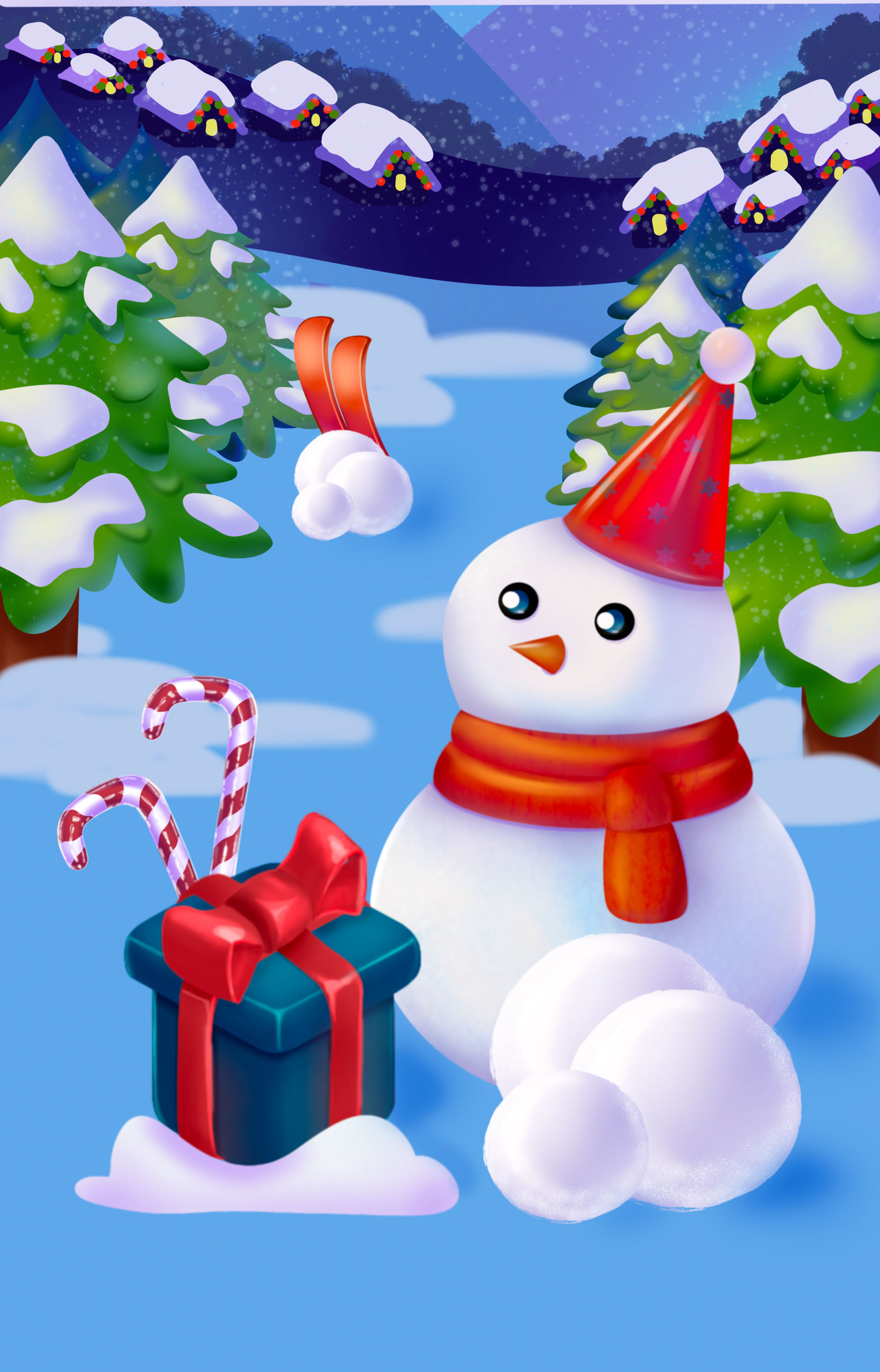 Christmas icons for mobile game — Изображение №6 — Интерфейсы, Иллюстрация на Dprofile