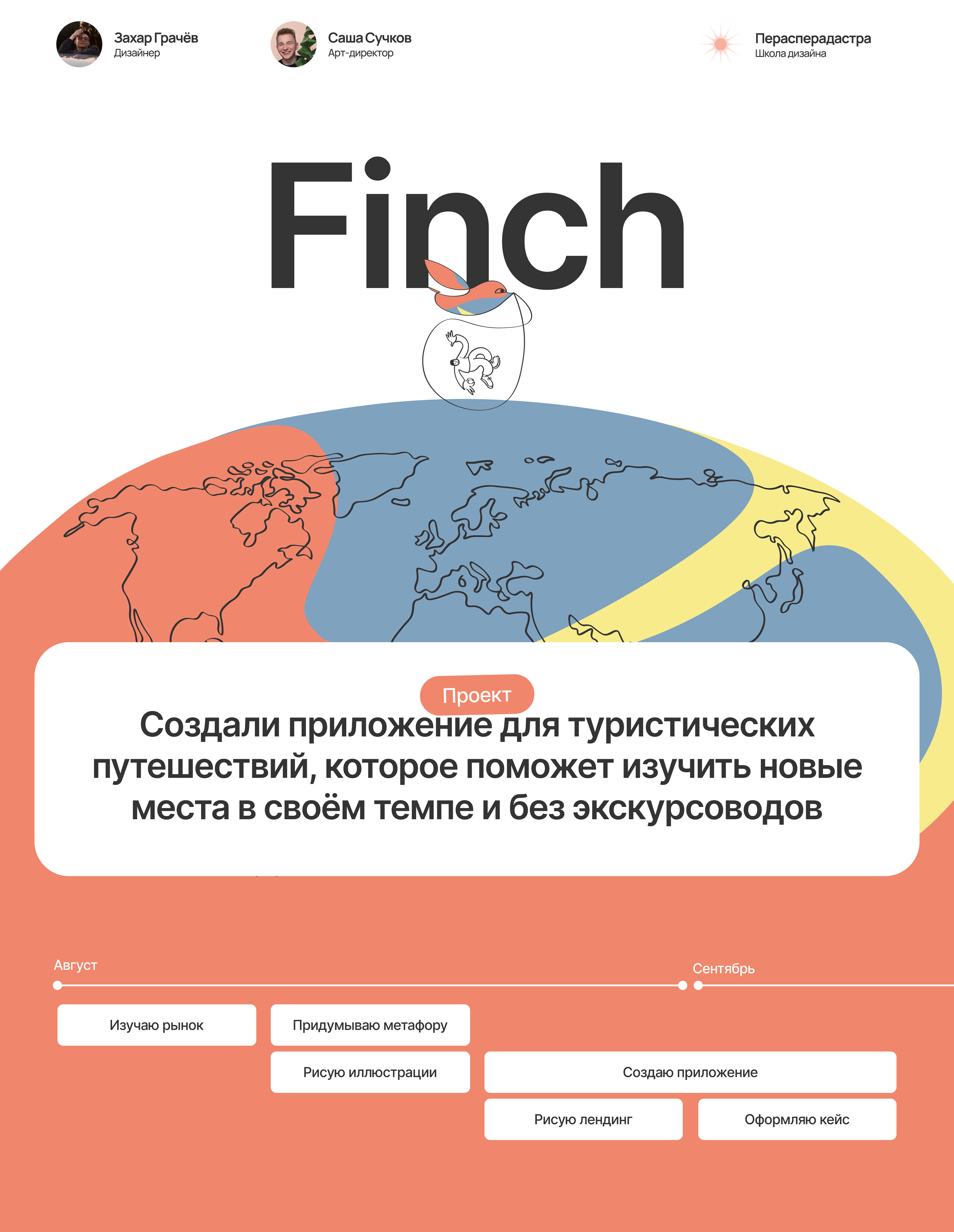 Finch / Сервис для аудио-экскурсий — Изображение №1 — Интерфейсы, Брендинг, Иллюстрация на Dprofile