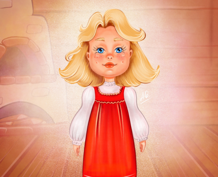 Персонаж для детской игры на липучках — Иллюстрация, Графика на Dprofile