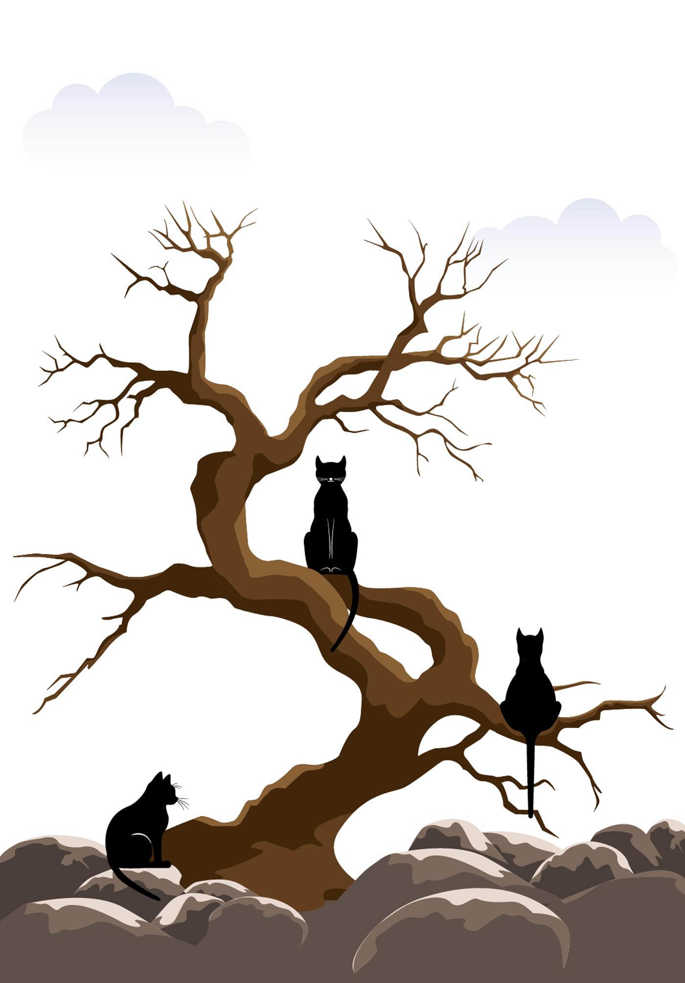 Animated video Cats on the tree — Изображение №1 — Иллюстрация, Анимация на Dprofile