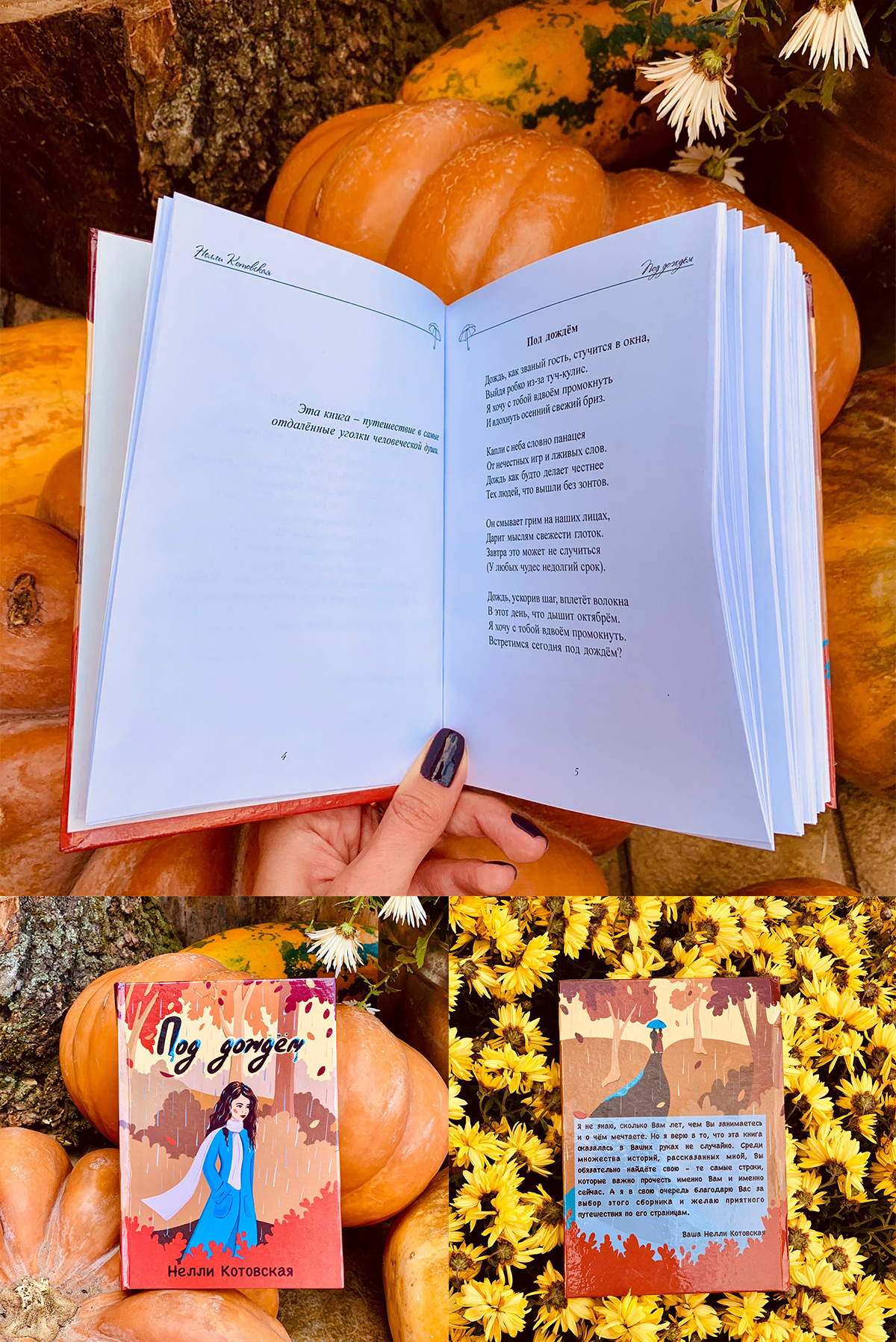 Обложка для сборника стихов "Под дождем" Нелли Котовской — Изображение №4 — Иллюстрация, Графика на Dprofile