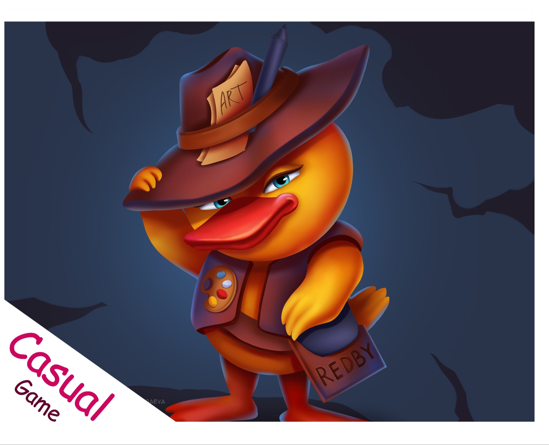 Маскот для Redby ART — Иллюстрация на Dprofile