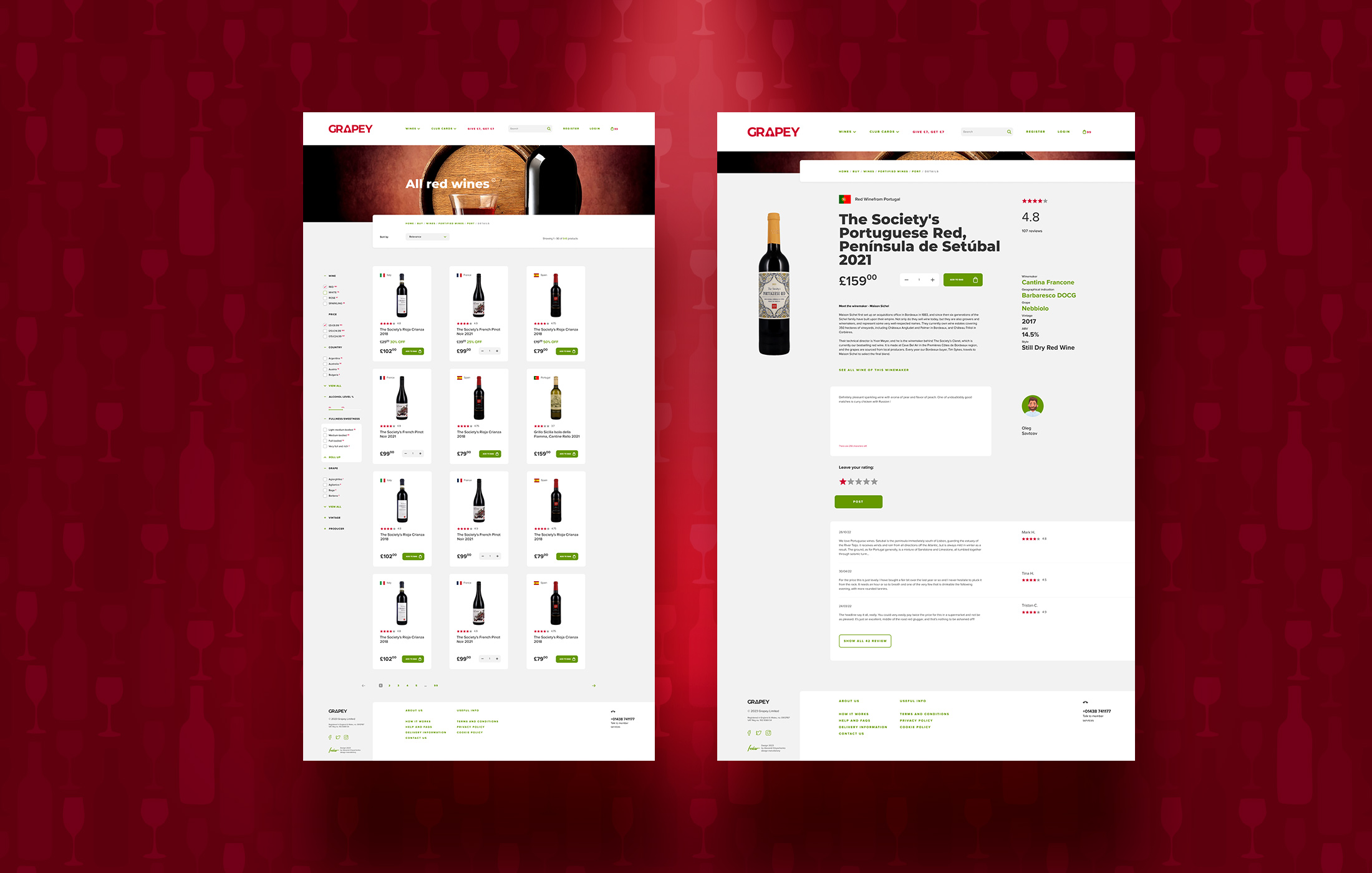 grapey — винный бутик — Изображение №12 — Интерфейсы, Брендинг на Dprofile