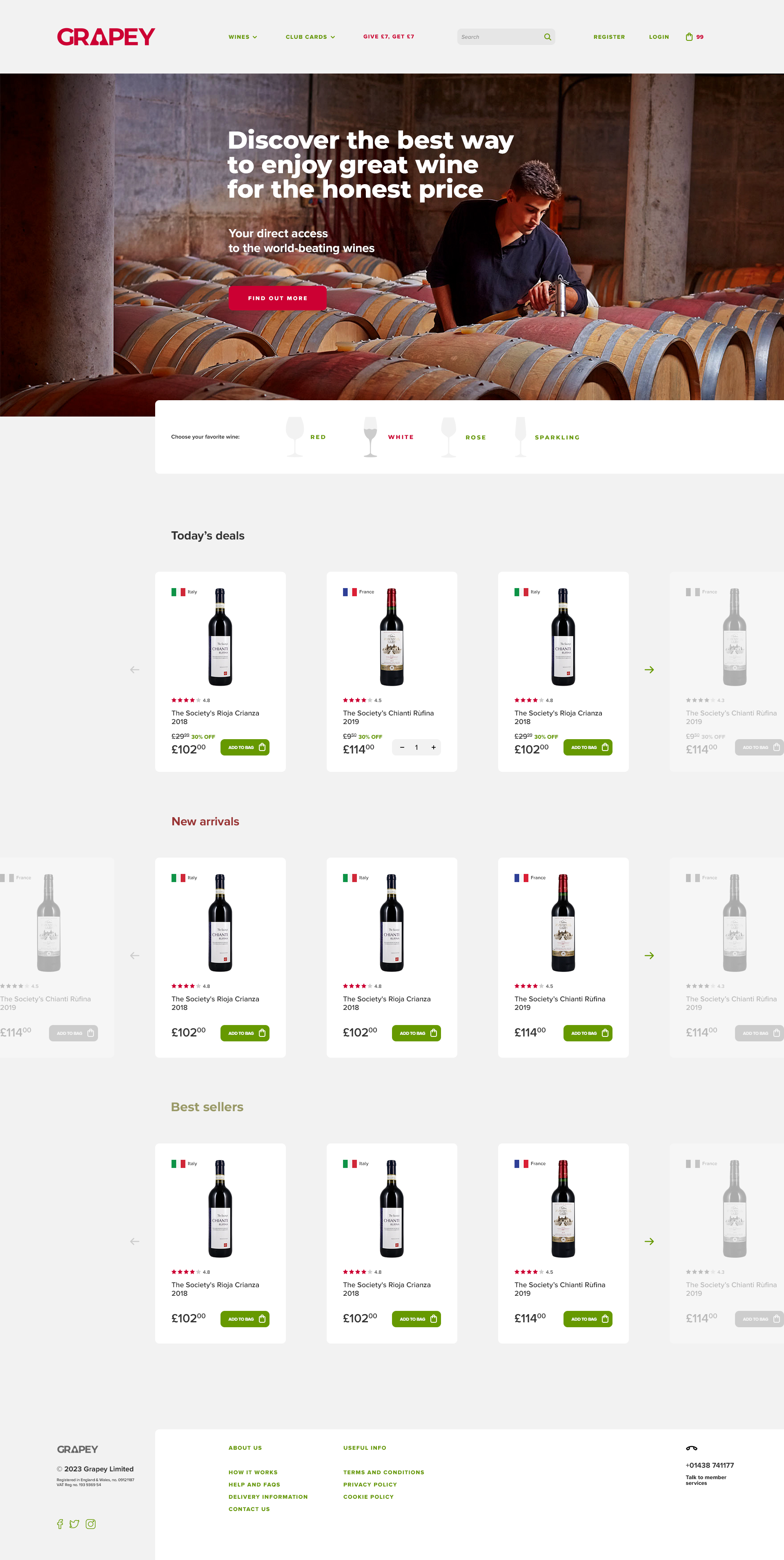 grapey — винный бутик — Изображение №6 — Интерфейсы, Брендинг на Dprofile