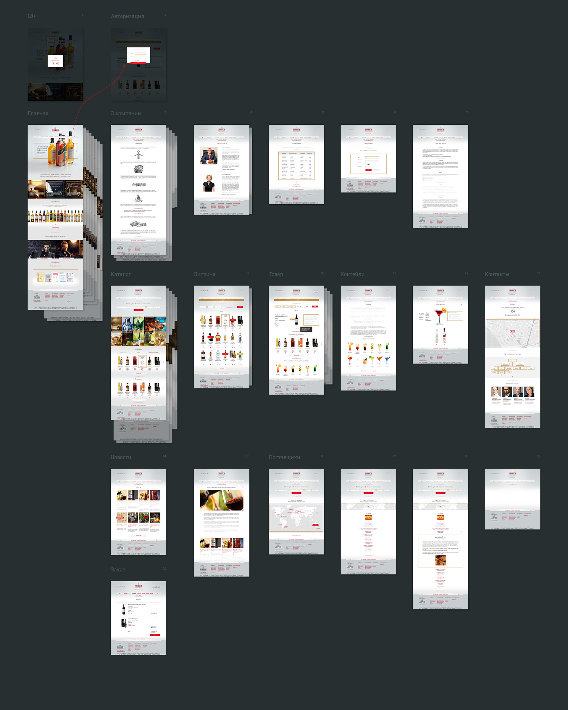 Мирей® — алкогольная компания — Изображение №2 — Интерфейсы на Dprofile