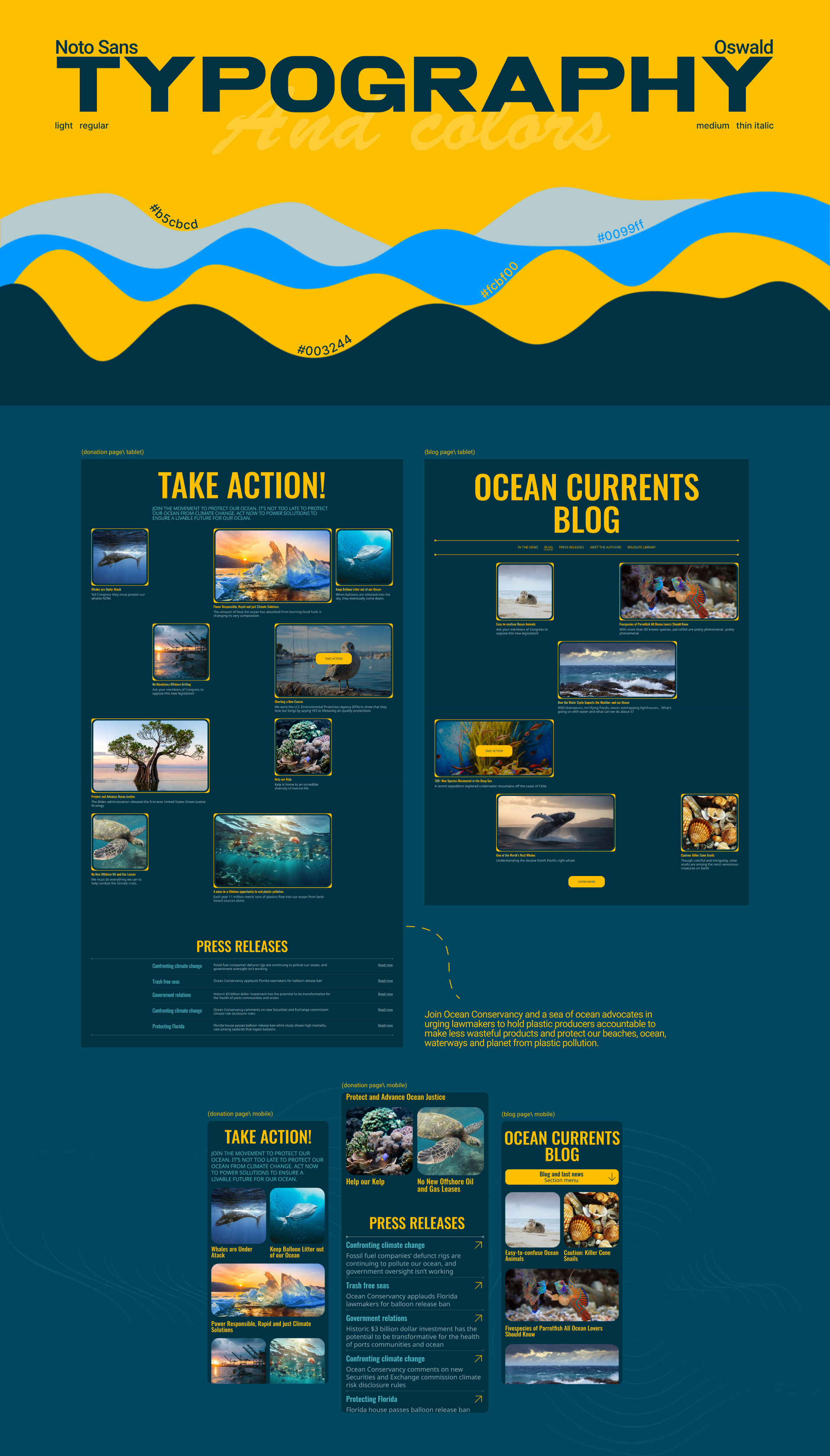Редизайн корпоративного сайта Ocean Conservancy — Изображение №5 — Интерфейсы на Dprofile