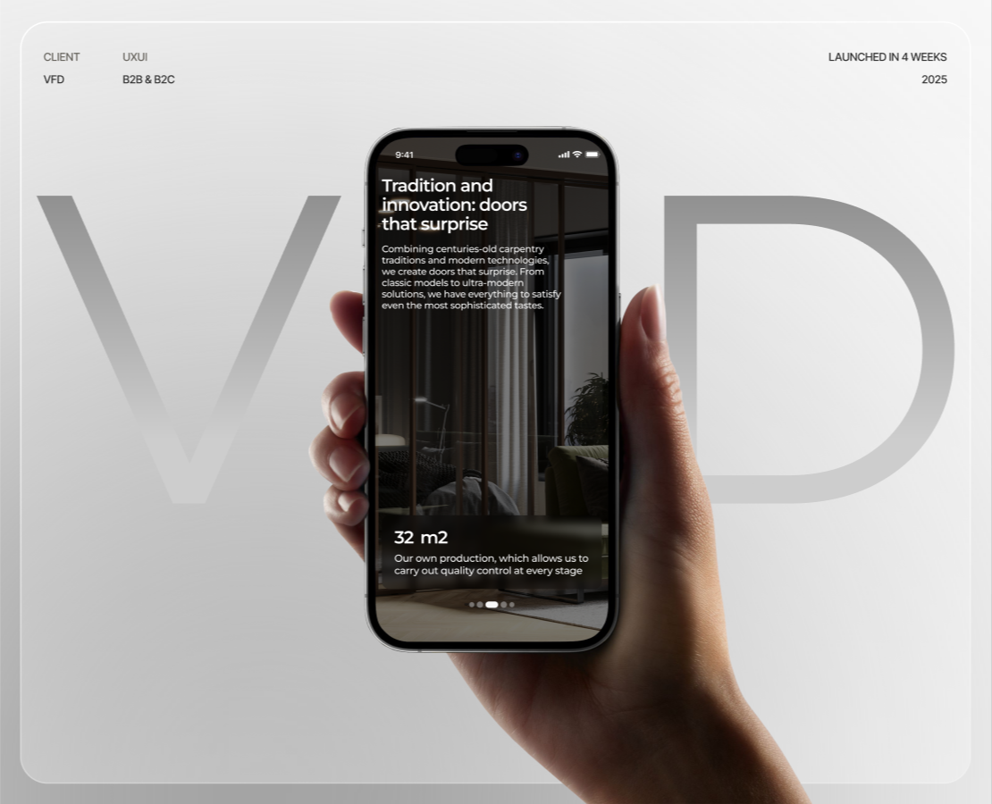 VFD сайт бренда мебели 2025: UIUX — Интерфейсы на Dprofile