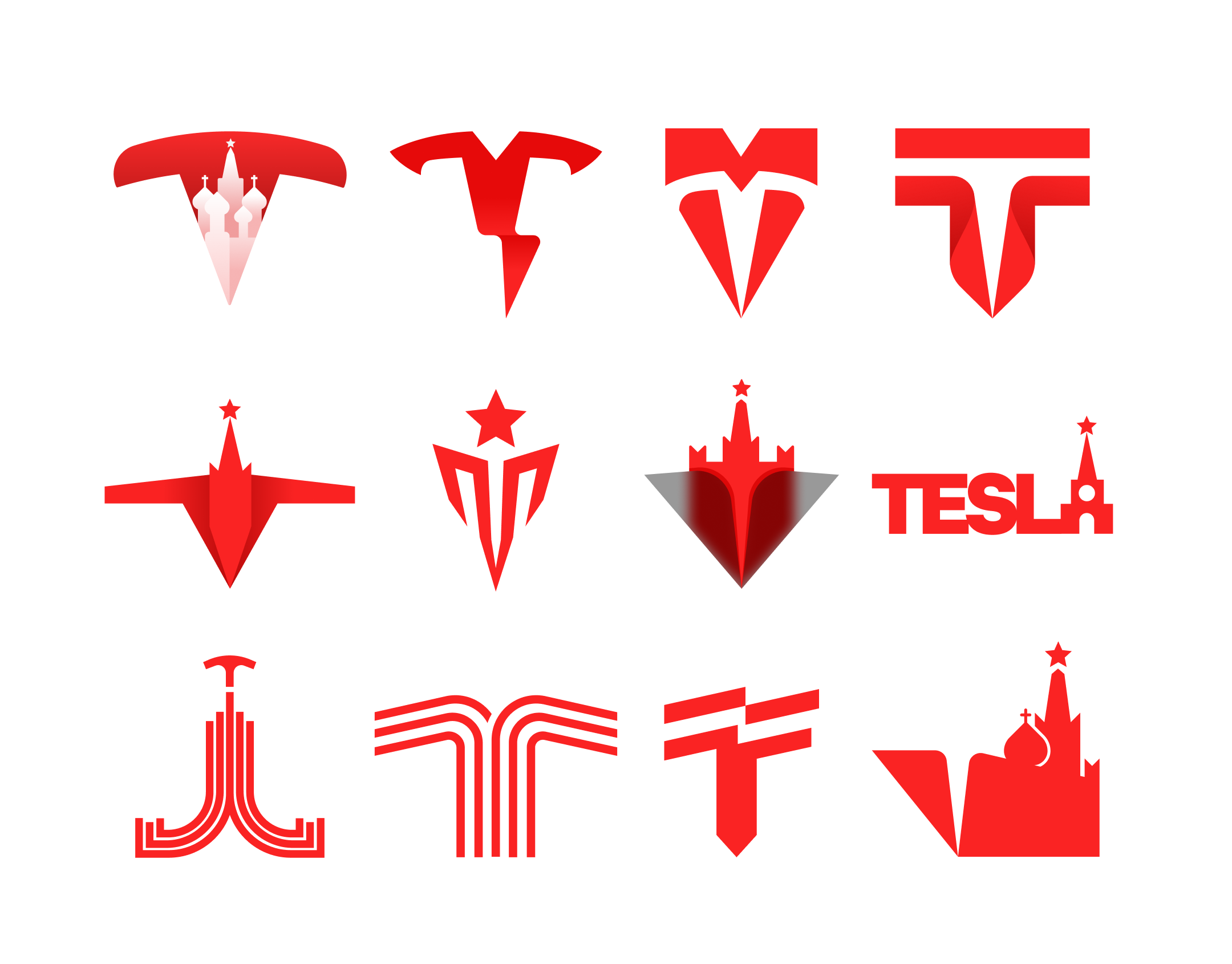 Logofolio 2023: electric cars - Tesla & Russia, Logo — Изображение №1 — Брендинг на Dprofile