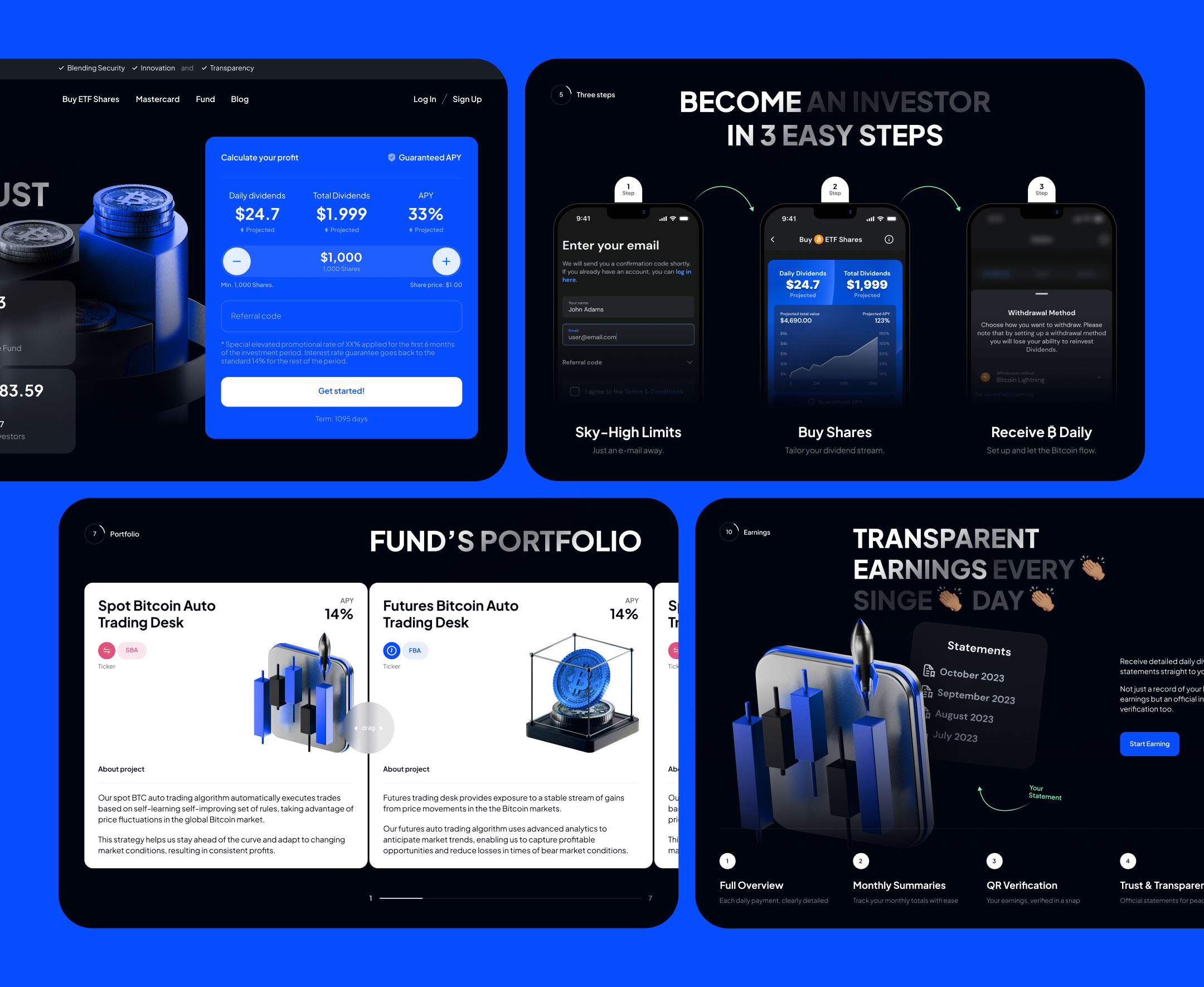 Cryptobank - landing page: UI UX, web design — Изображение №5 — Интерфейсы на Dprofile