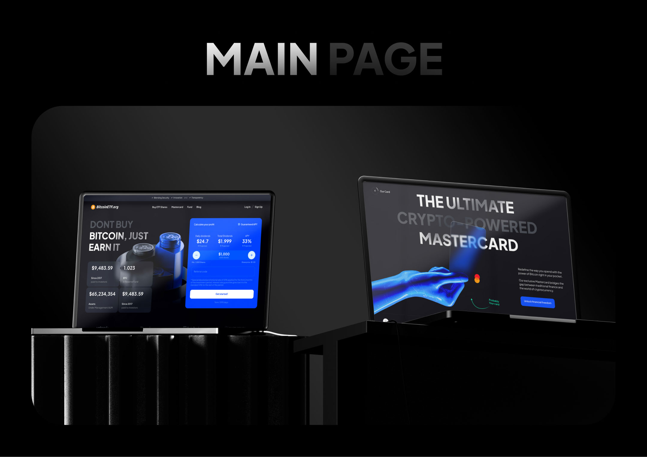 Cryptobank - landing page: UI UX, web design — Изображение №3 — Интерфейсы на Dprofile