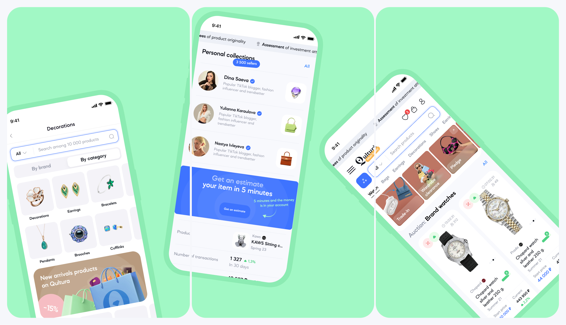 Qultura - Luxury Marketplace: UIUX, branding and logo. — Изображение №14 — Интерфейсы на Dprofile