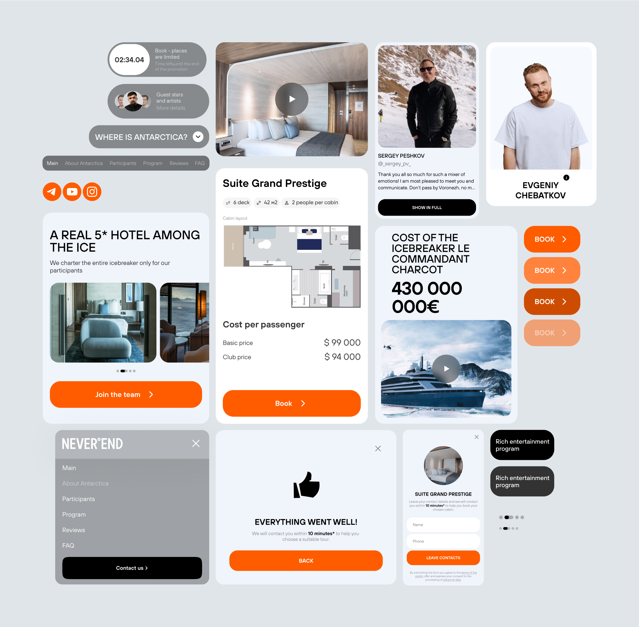 Website landing: premium tourism, UIUX — Изображение №4 — Интерфейсы на Dprofile