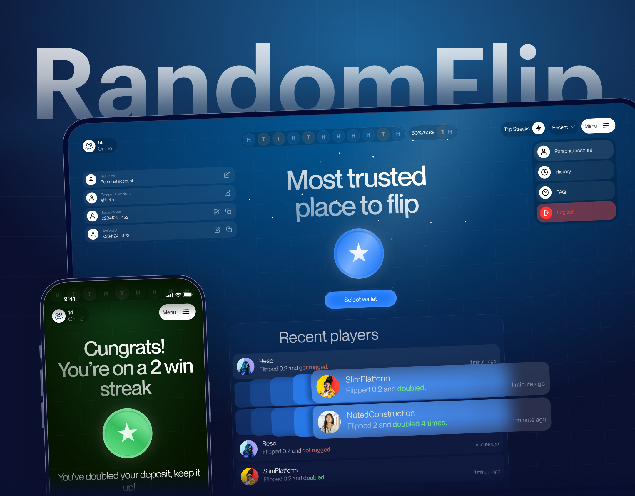 RandomFlip: App, UIUX — Изображение №1 — Интерфейсы на Dprofile