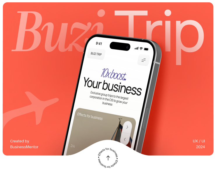 BuziTrip, Business travel: UIUX, logo, UI на Dprofile