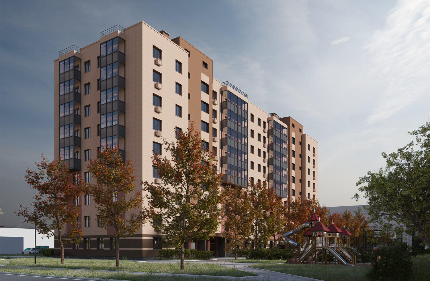 3д визуализация многоквартирного жилого дома — Изображение №3 — 3D на Dprofile