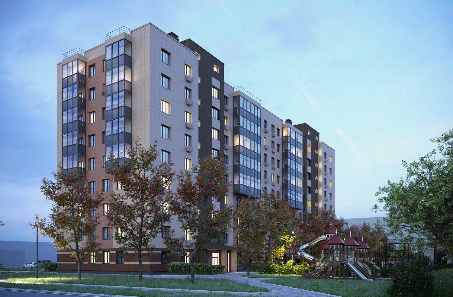 3д визуализация многоквартирного жилого дома — Изображение №2 — 3D на Dprofile