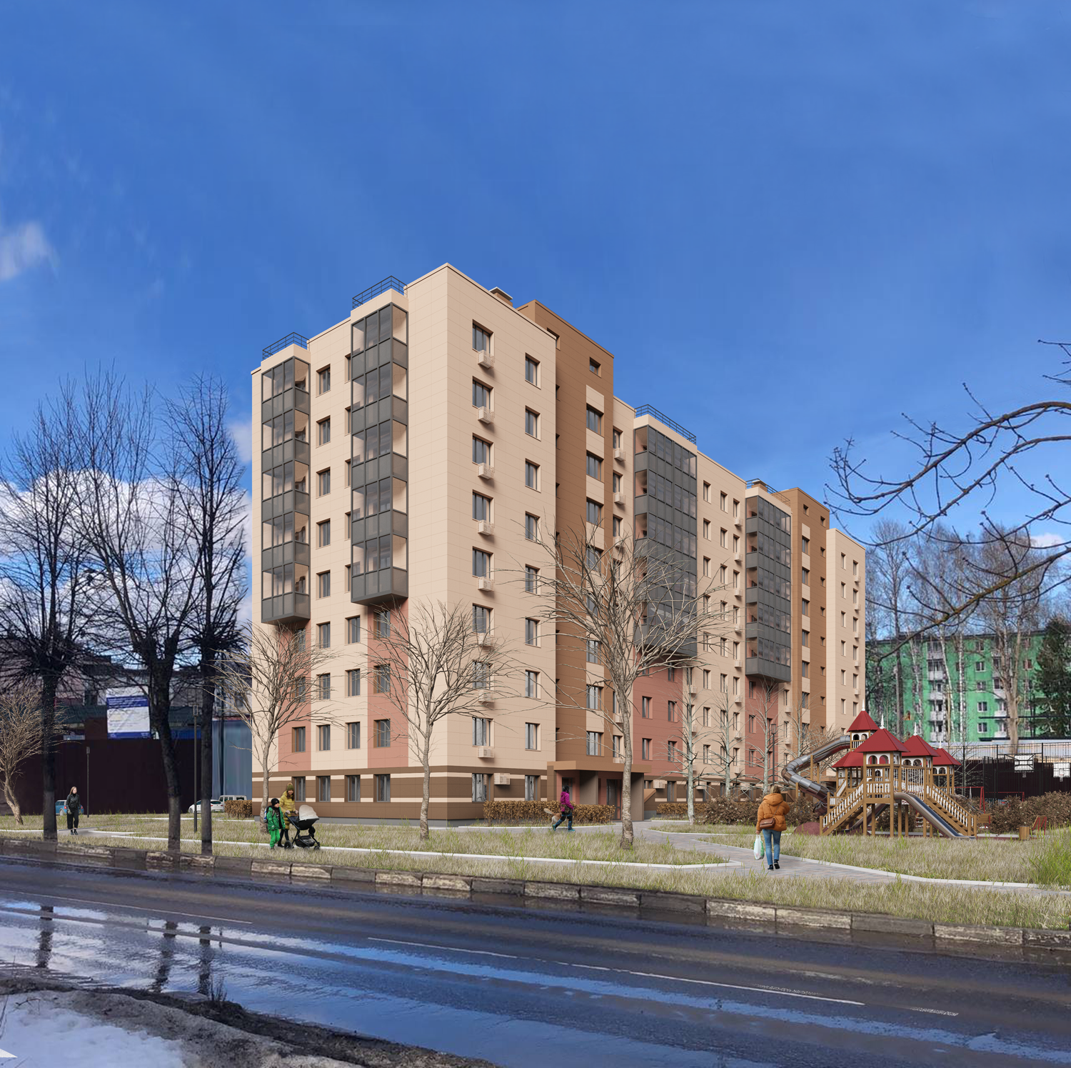 3д визуализация многоквартирного жилого дома — Изображение №5 — 3D на Dprofile