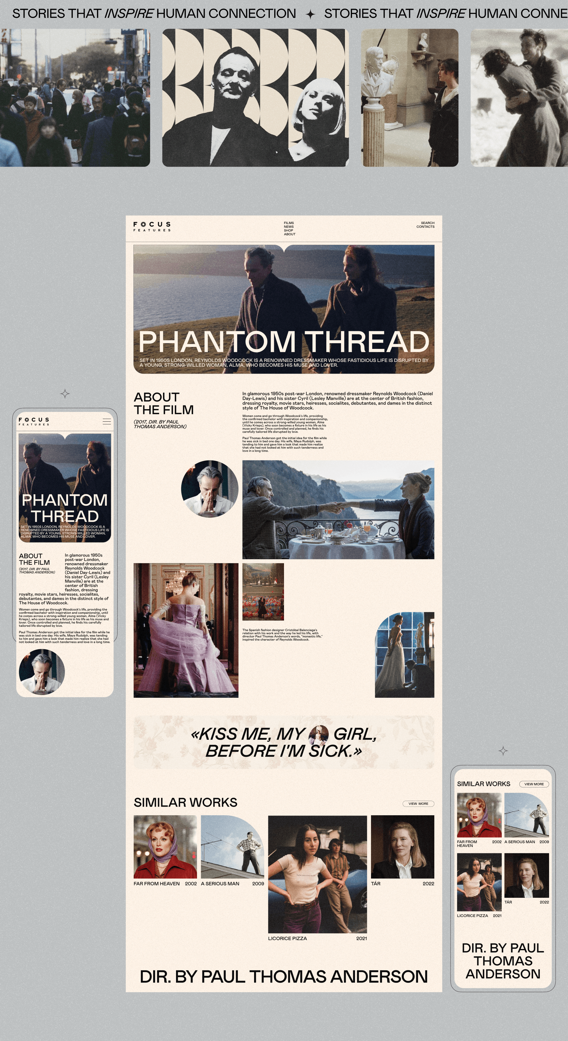 FOCUS FEATURES ✦ Корпоративный сайт — Изображение №4 — Интерфейсы на Dprofile