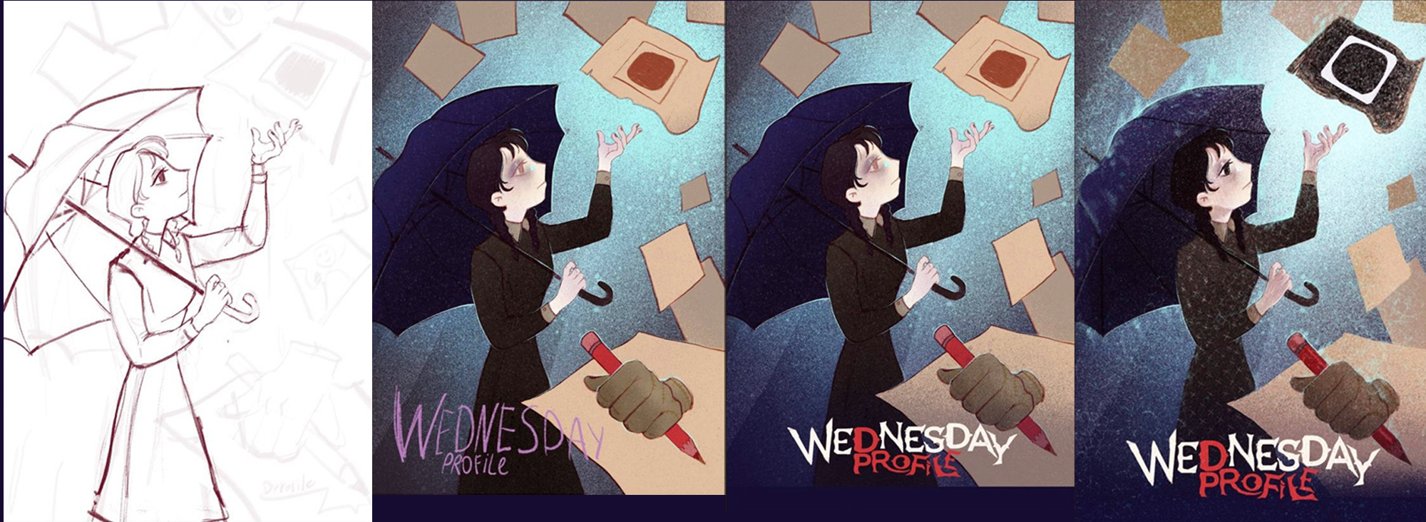 Рекламный постер «Wednesday & Dprofile» — Изображение №4 — Иллюстрация, Графика на Dprofile