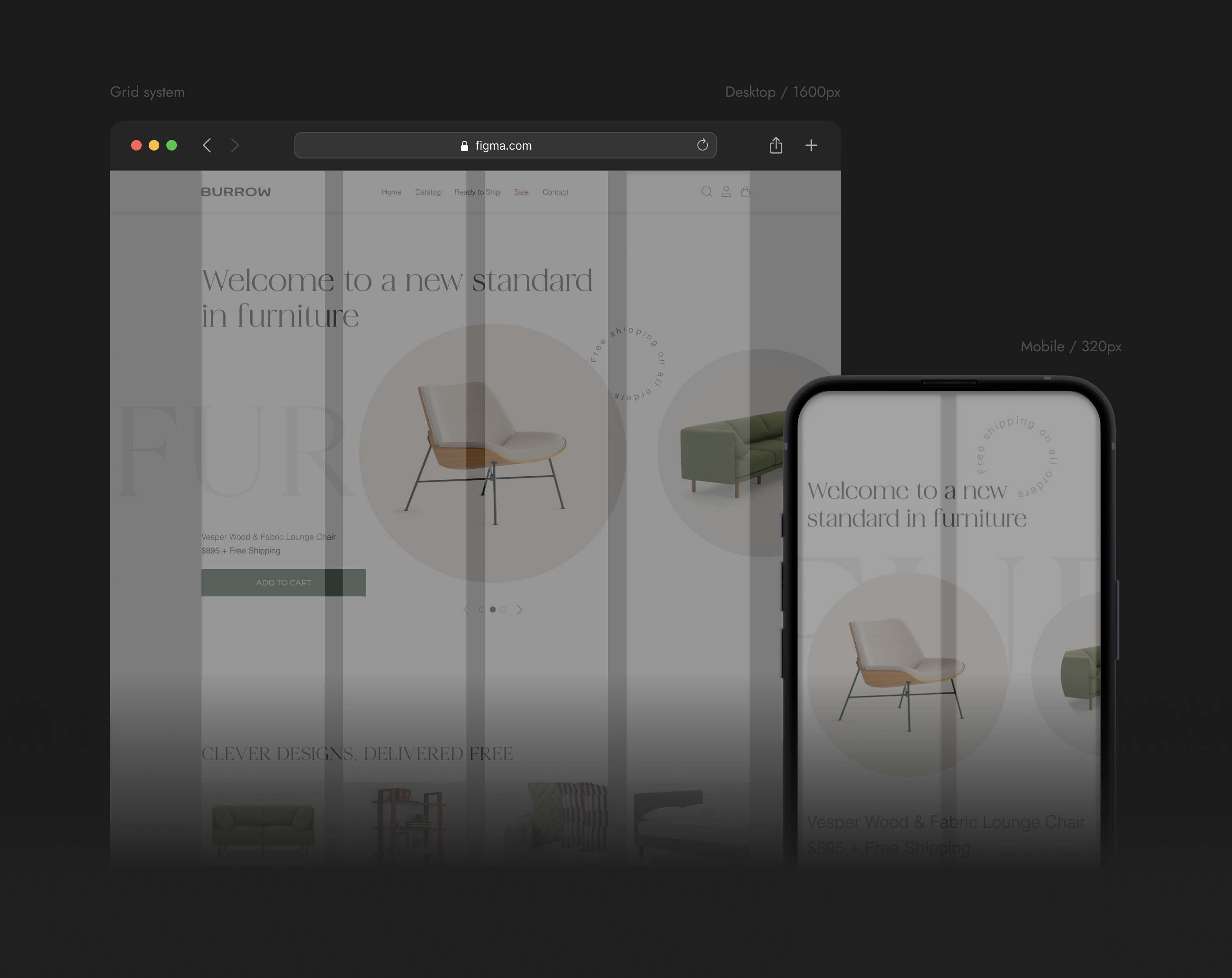 BURROW | Furniture store — Изображение №2 — Интерфейсы на Dprofile
