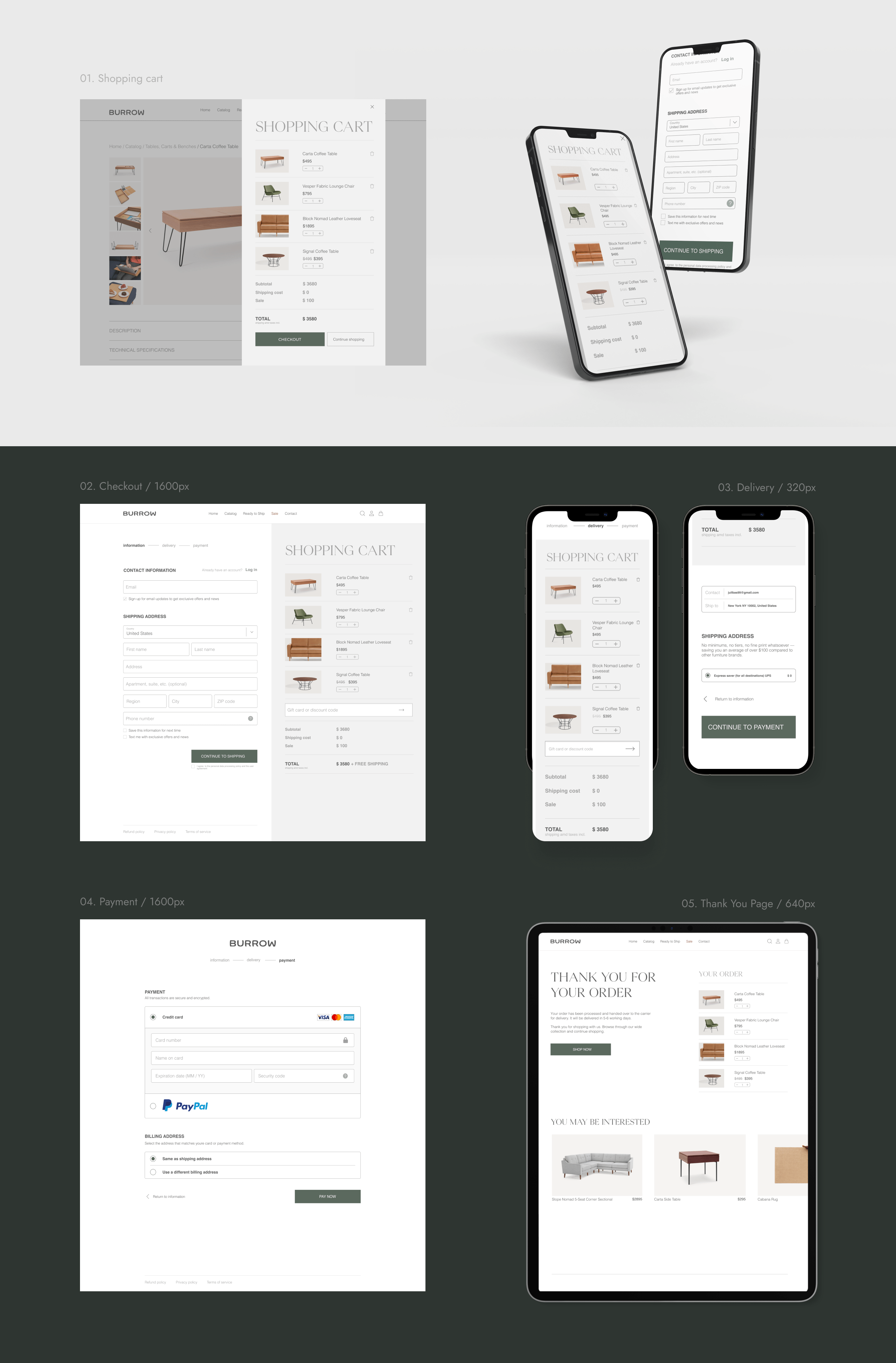 BURROW | Furniture store — Изображение №12 — Интерфейсы на Dprofile