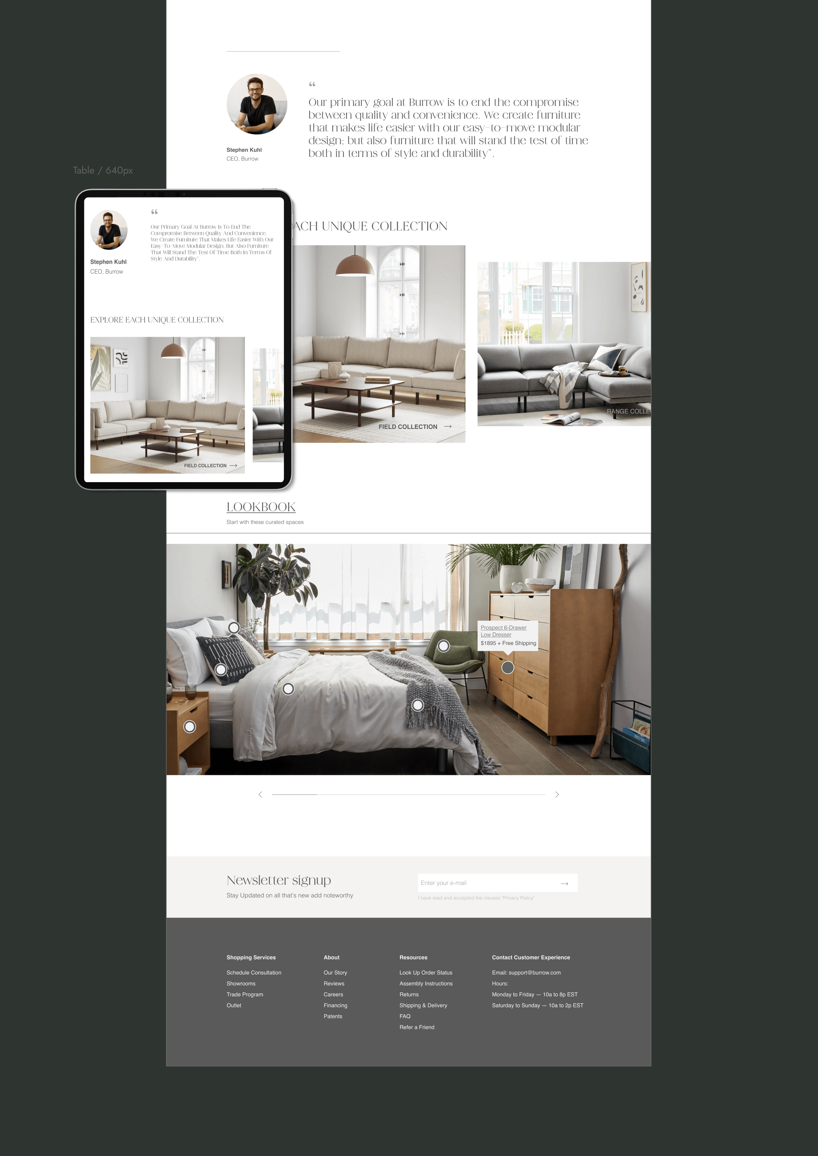 BURROW | Furniture store — Изображение №5 — Интерфейсы на Dprofile