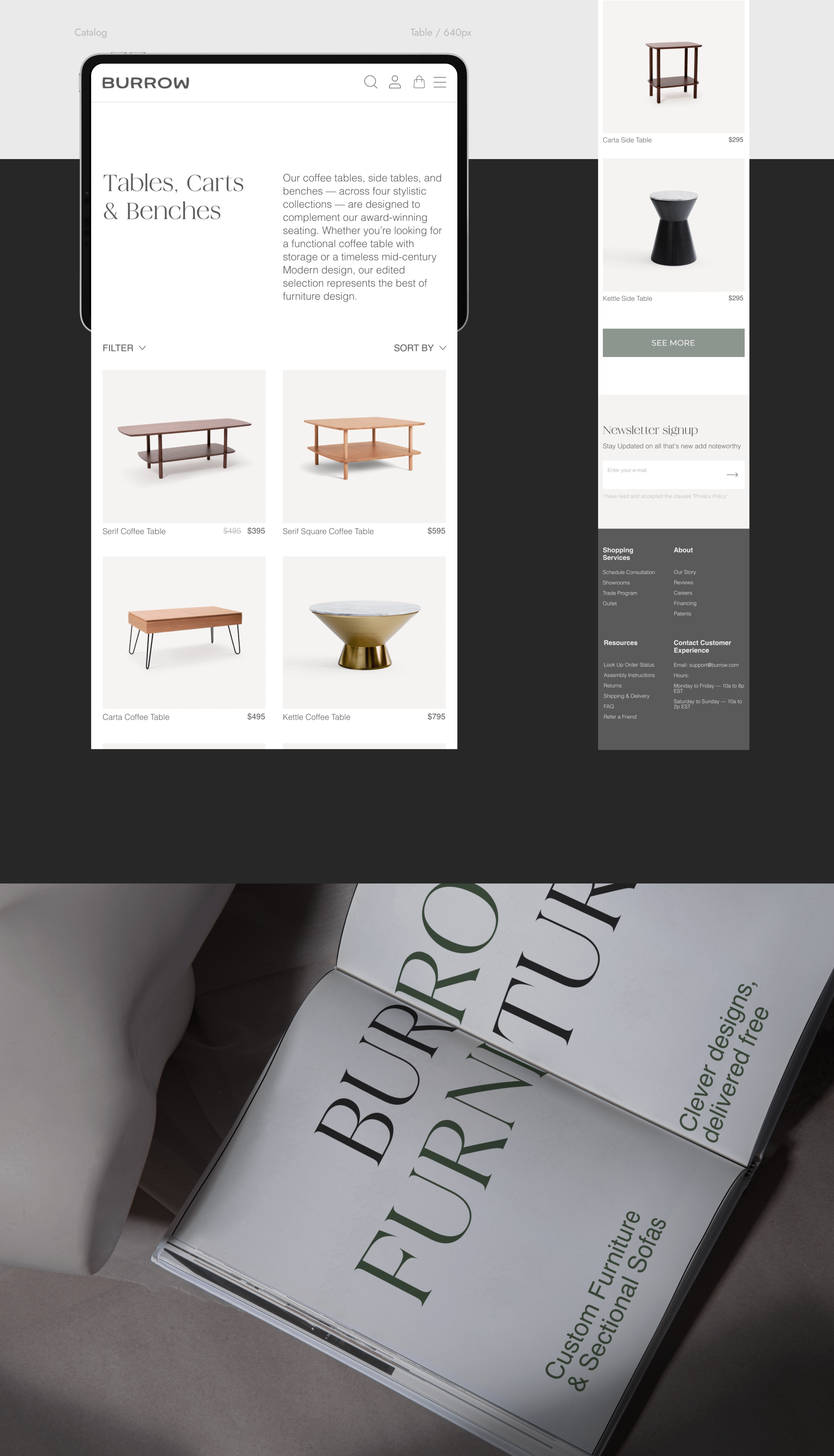 BURROW | Furniture store — Изображение №7 — Интерфейсы на Dprofile
