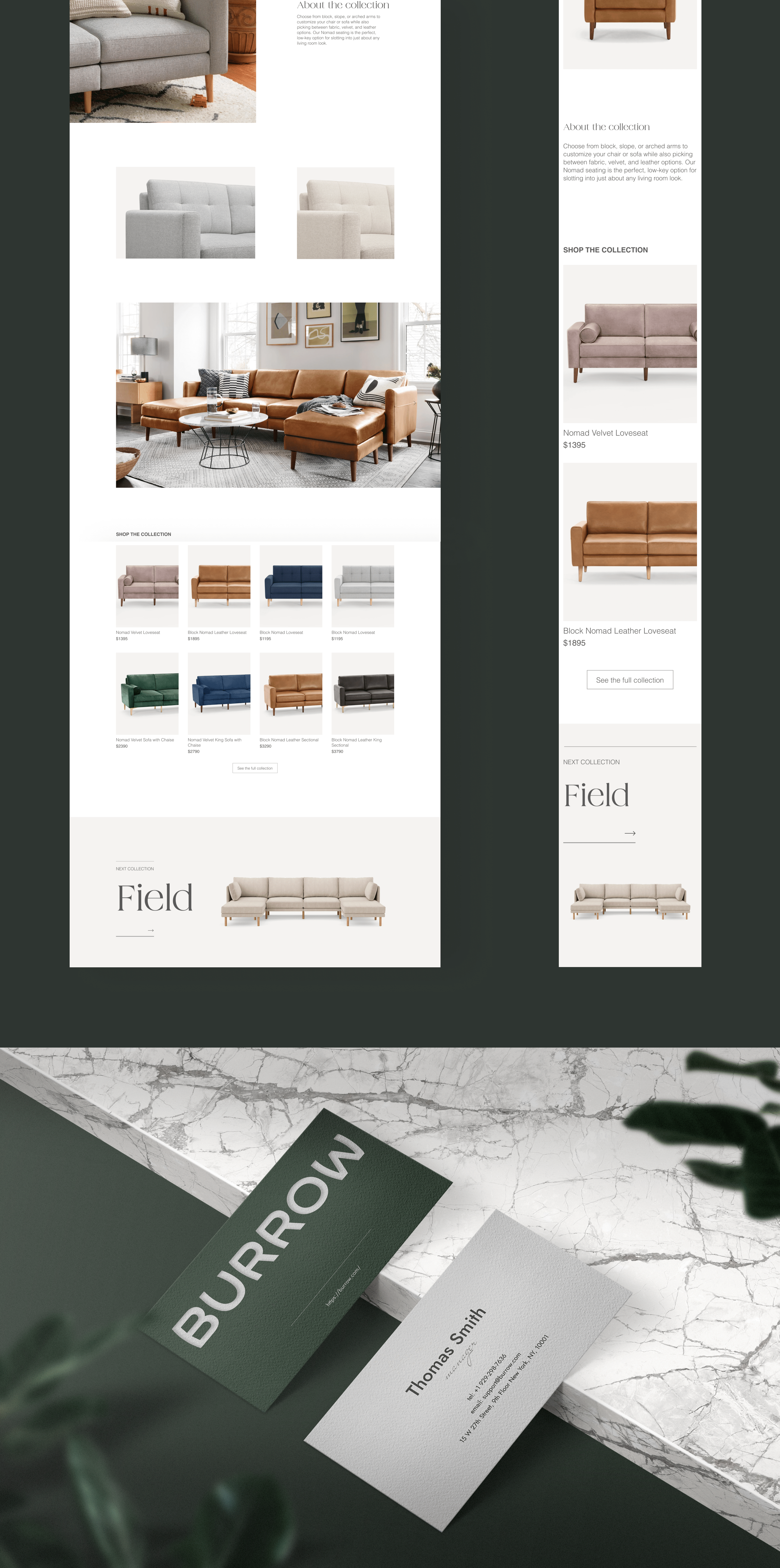 BURROW | Furniture store — Изображение №11 — Интерфейсы на Dprofile