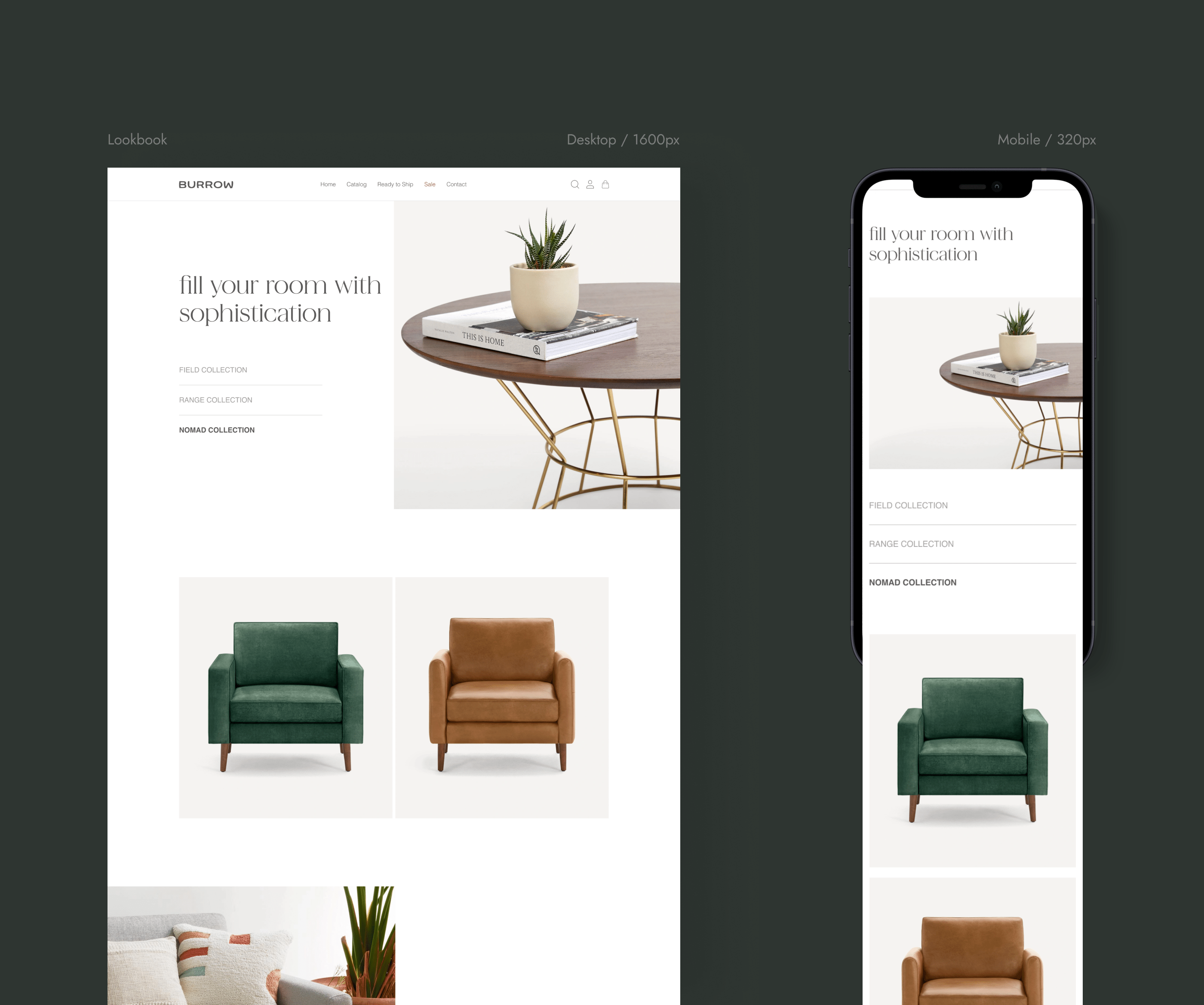 BURROW | Furniture store — Изображение №10 — Интерфейсы на Dprofile