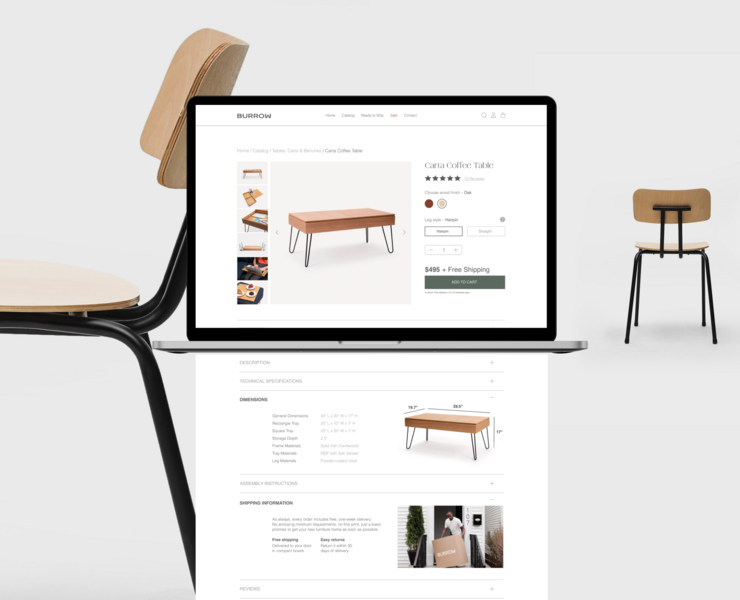 BURROW | Furniture store на Dprofile
