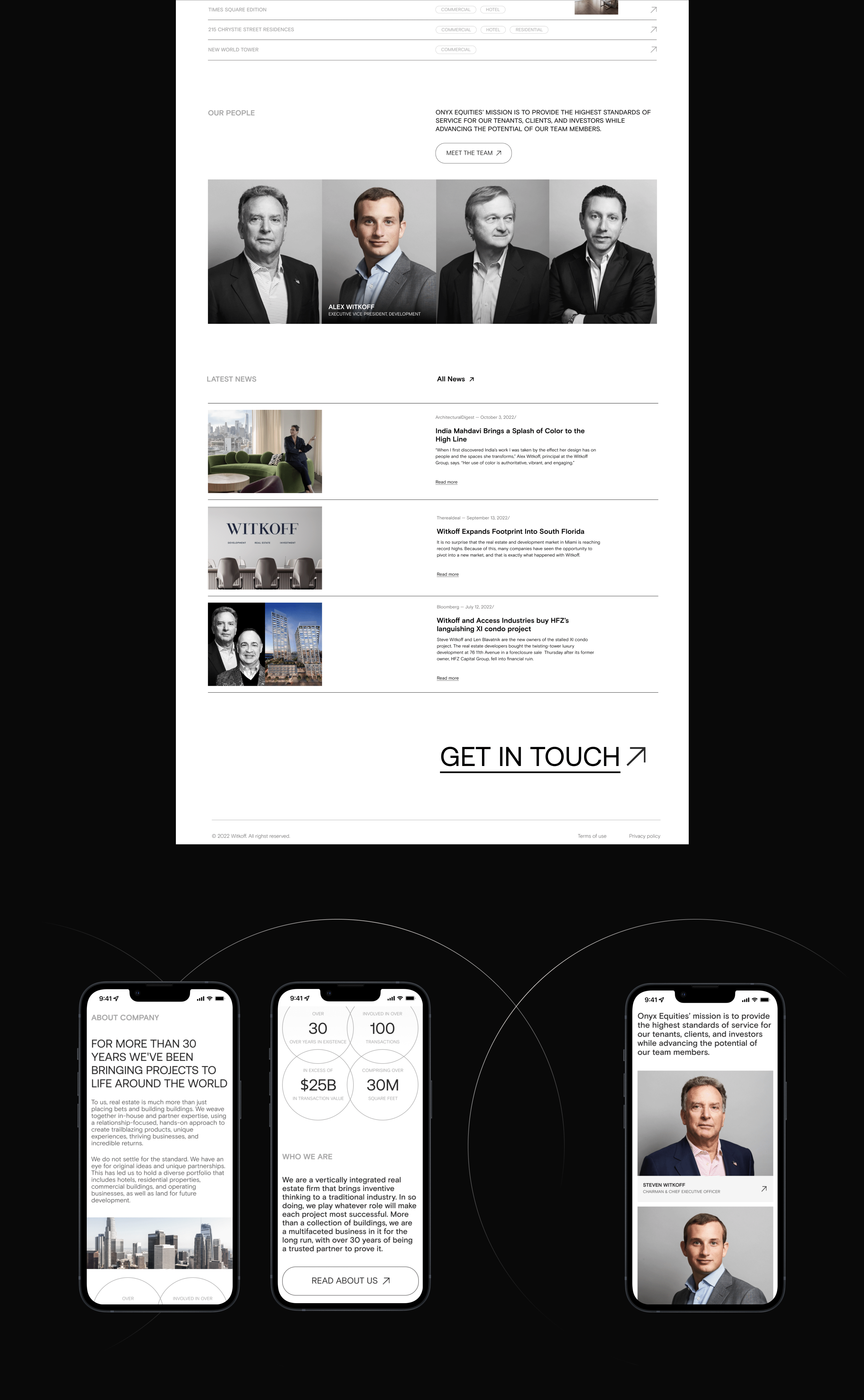Witkoff | Corporate website — Изображение №4 — Интерфейсы на Dprofile