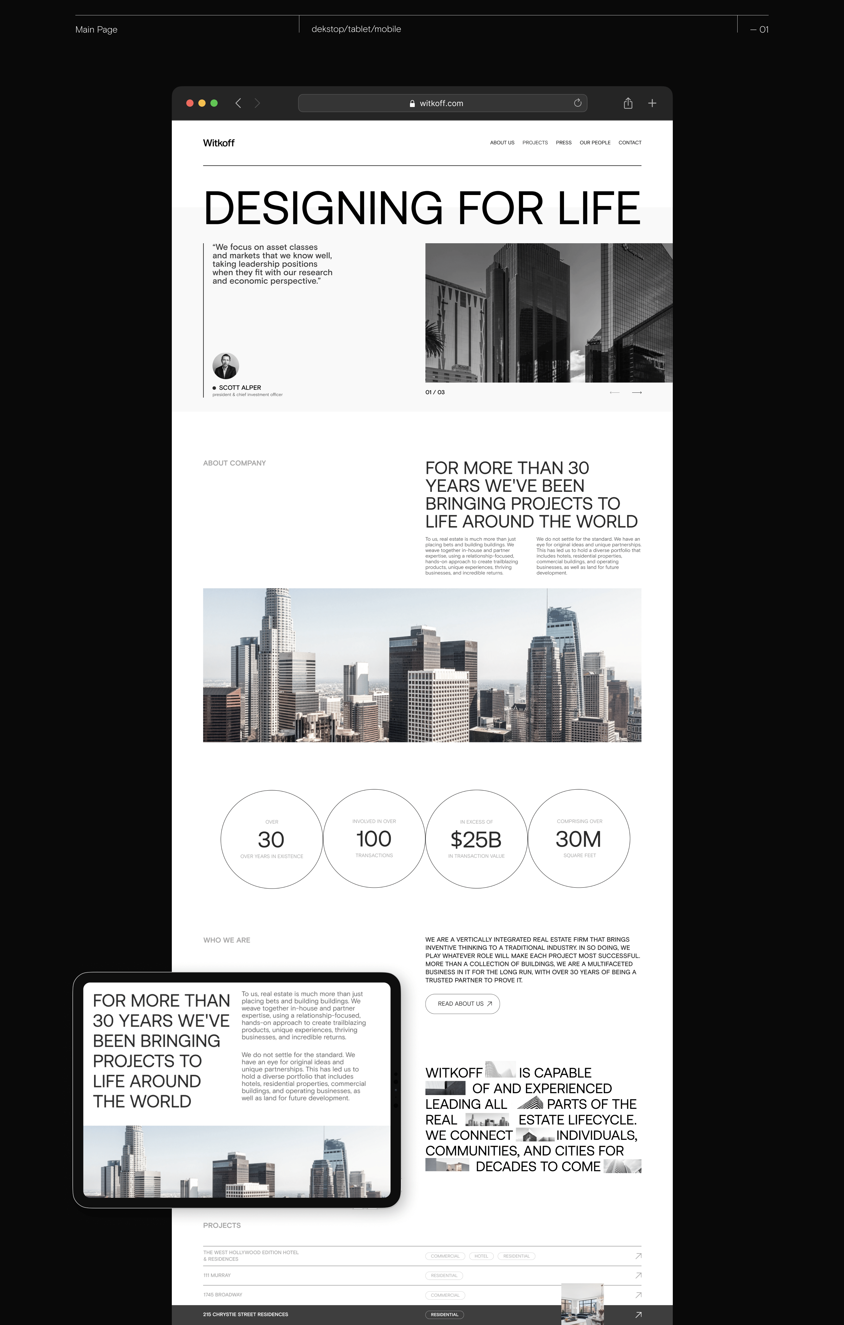 Witkoff | Corporate website — Изображение №3 — Интерфейсы на Dprofile