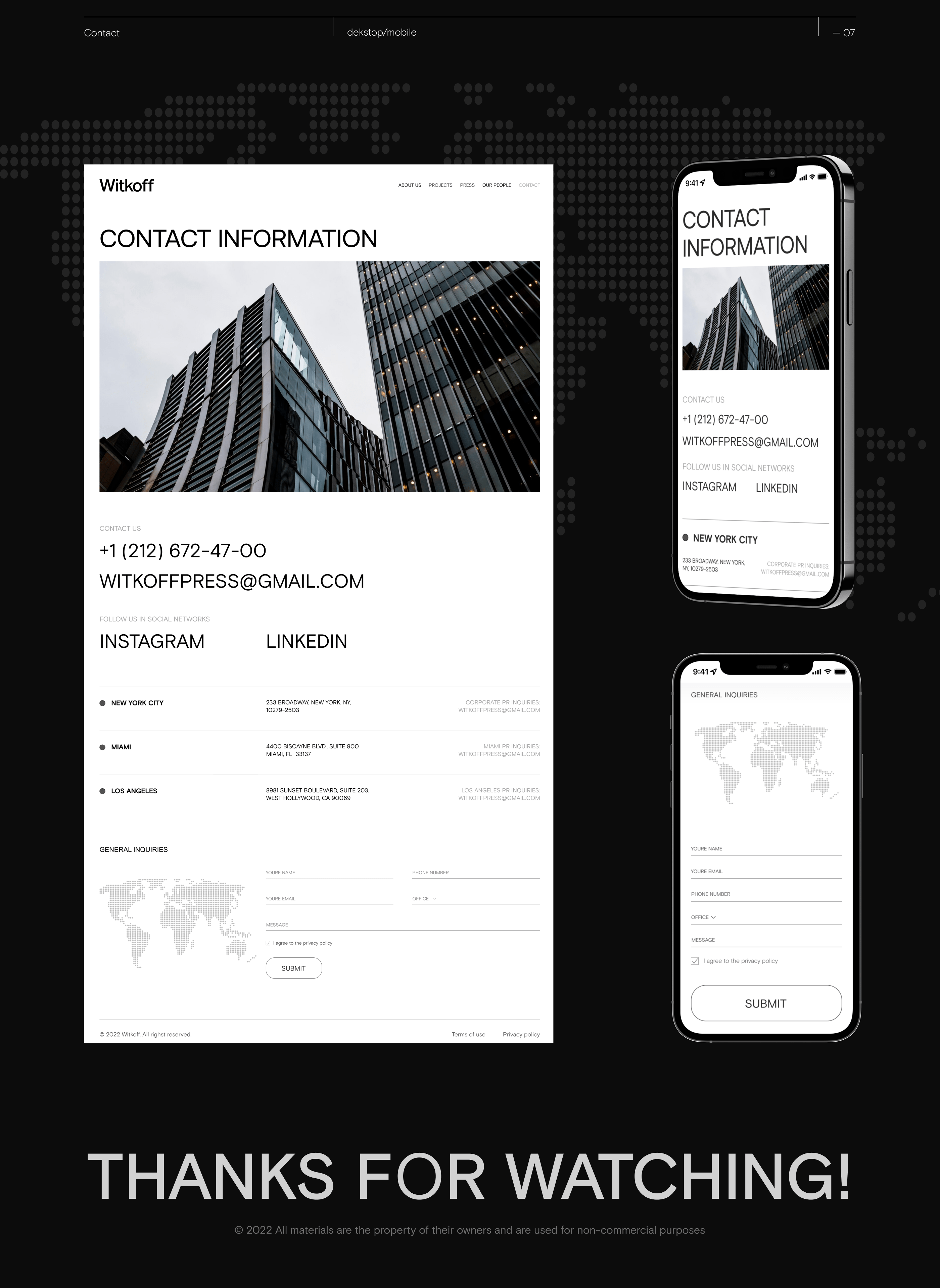 Witkoff | Corporate website — Изображение №16 — Интерфейсы на Dprofile