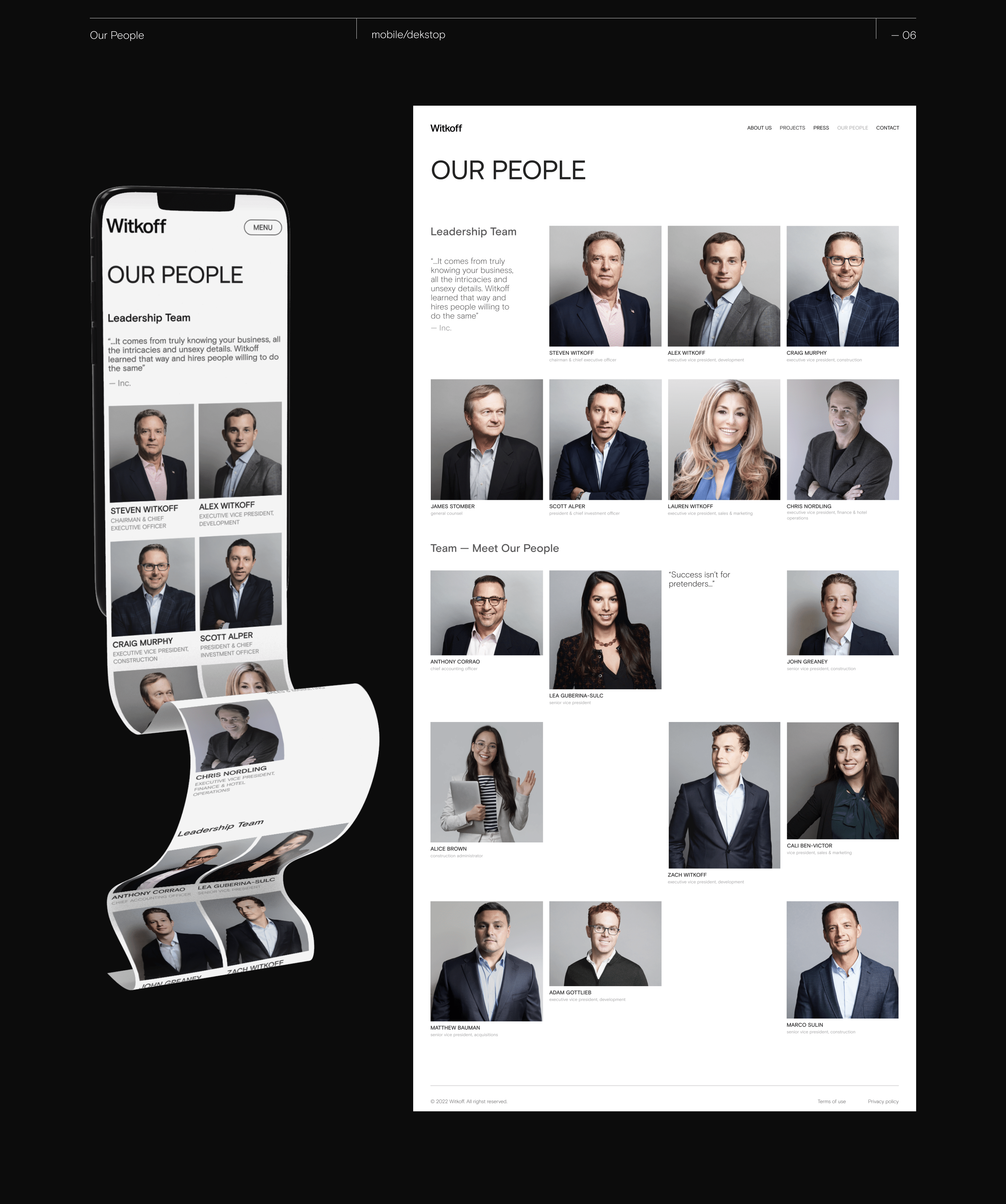 Witkoff | Corporate website — Изображение №15 — Интерфейсы на Dprofile