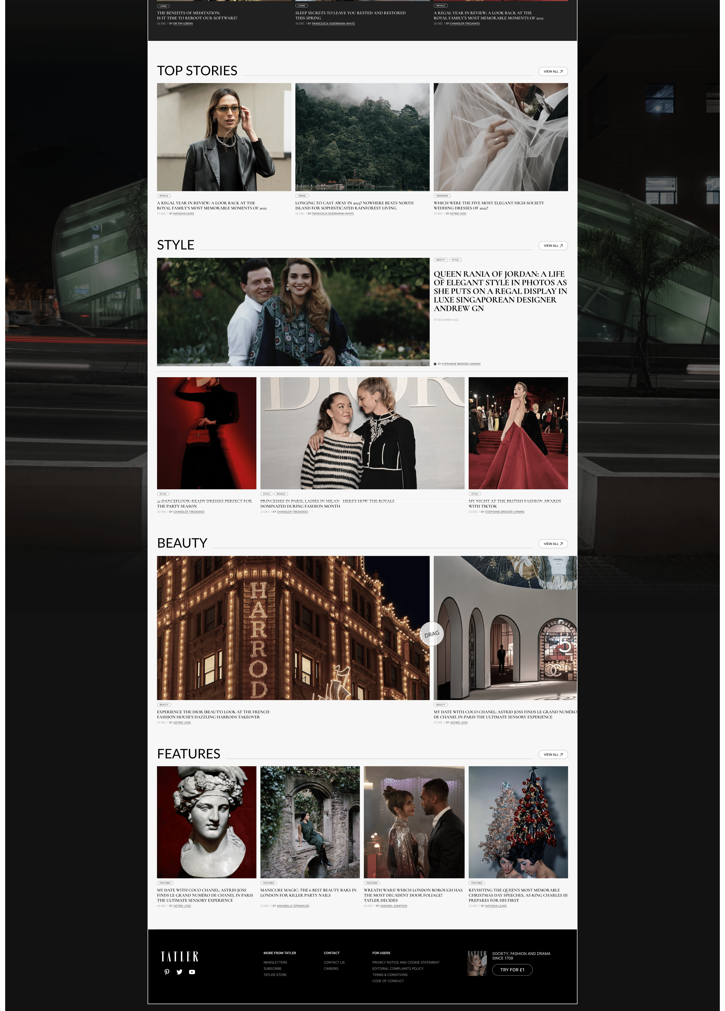 TATLER MAGAZINE | News Site Redesign — Изображение №4 — Интерфейсы на Dprofile