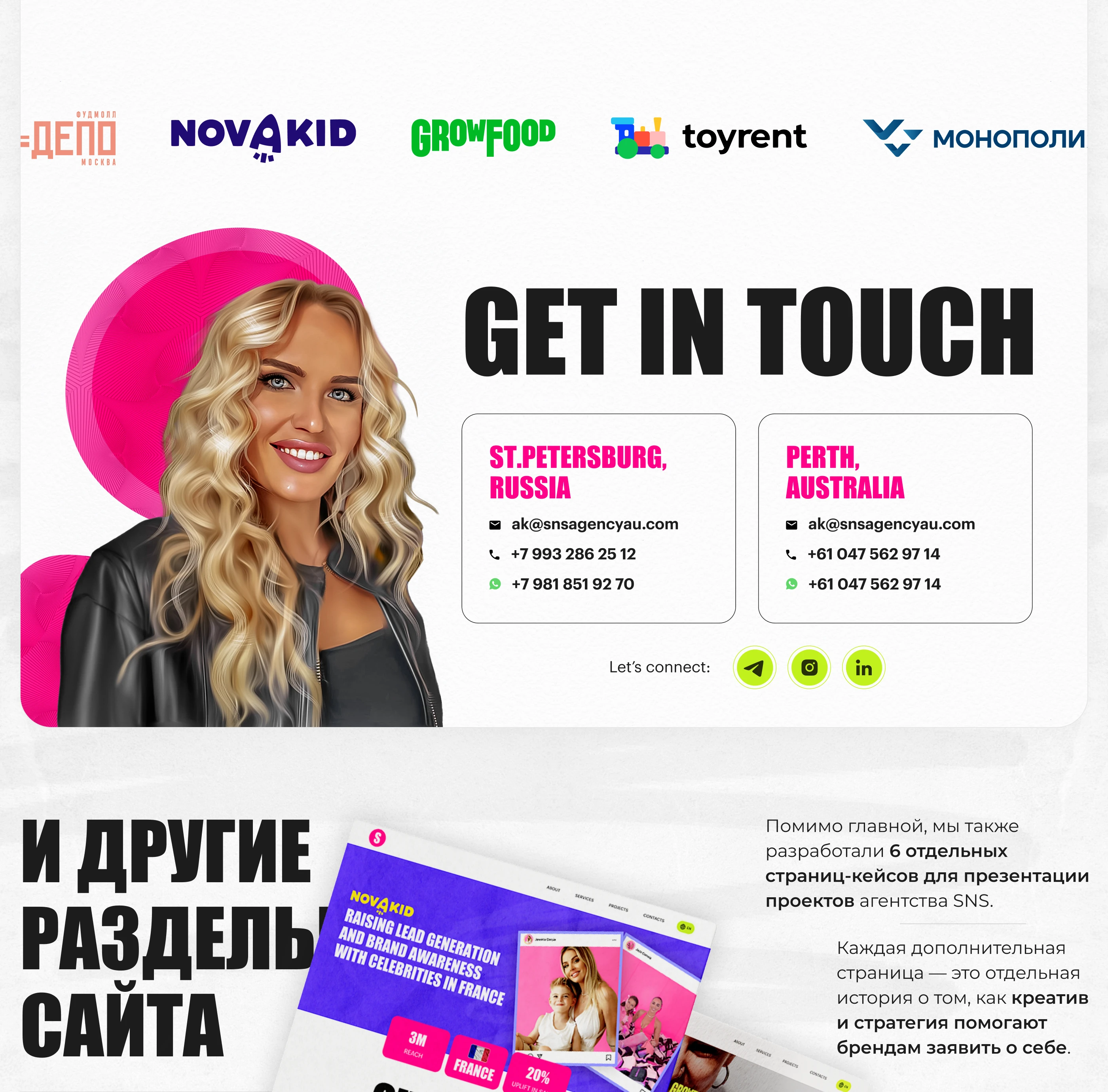 Лендинг | SMM агентство 2.0 — Изображение №6 — Интерфейсы, Брендинг на Dprofile
