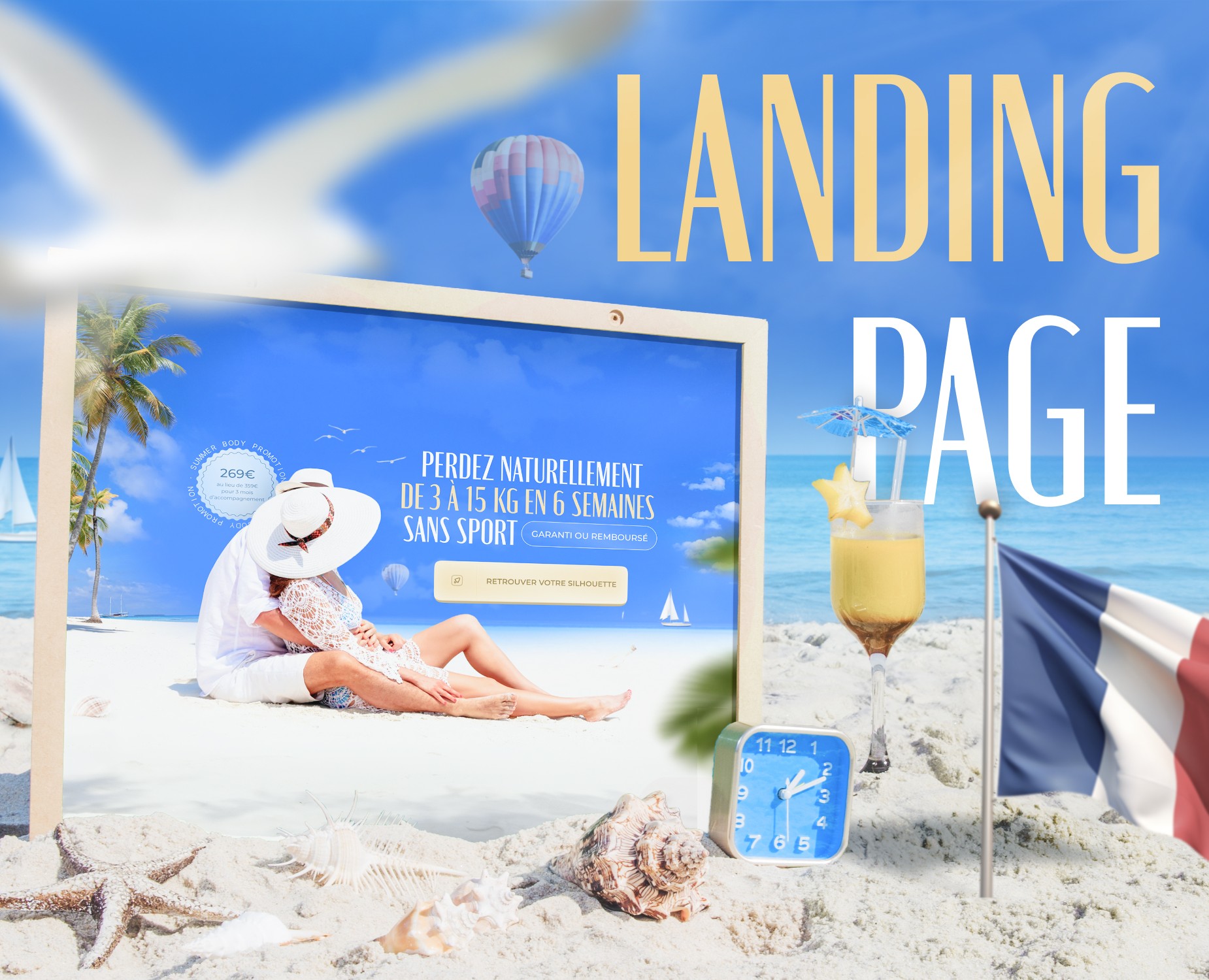 Landing page for weight loss online course — Интерфейсы на Dprofile