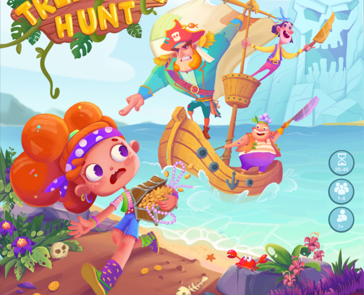 Настольная игра  "Treasure hunt" — Иллюстрация, Маркетинг на Dprofile