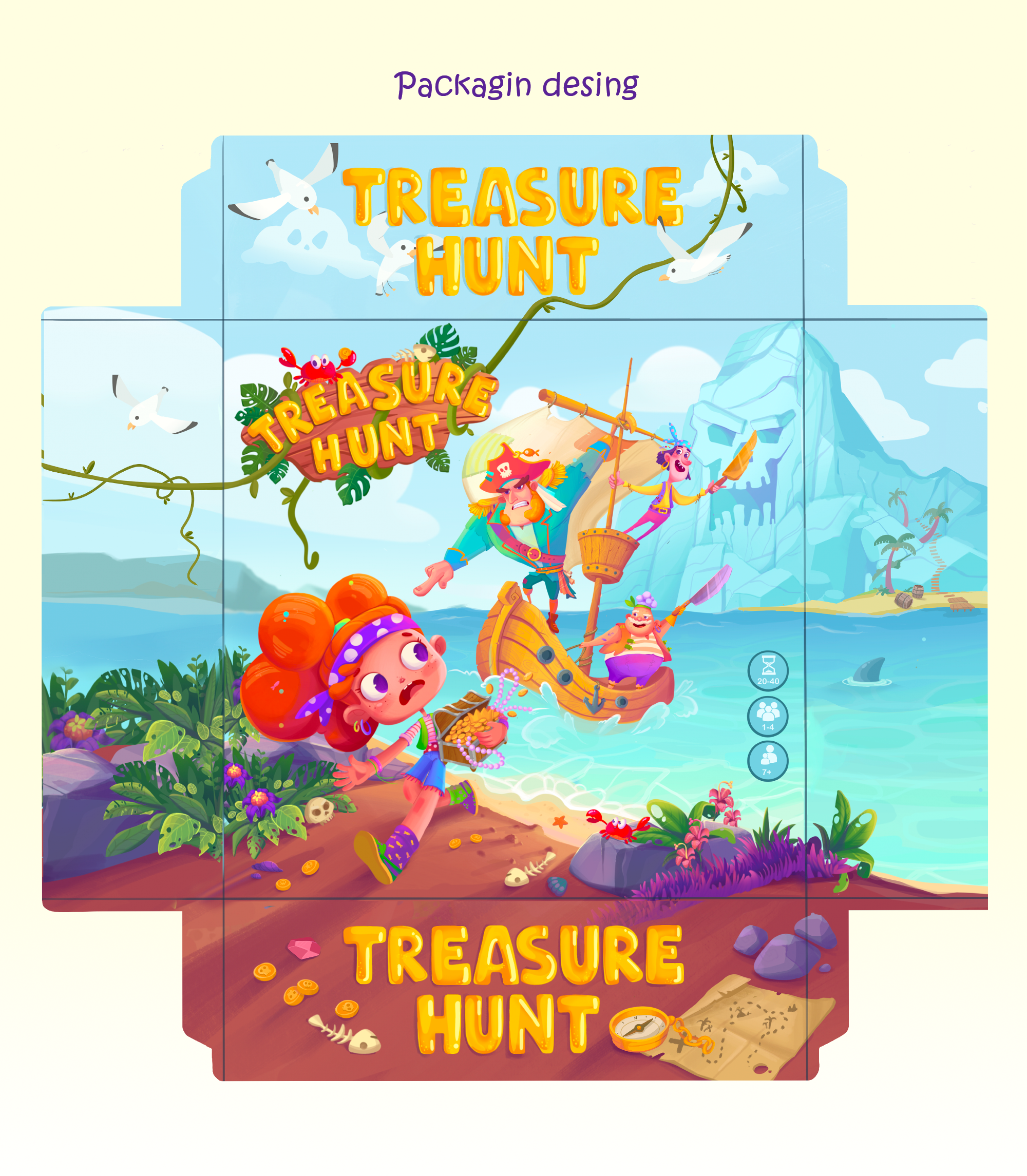 Настольная игра  "Treasure hunt" — Изображение №4 — Иллюстрация, Маркетинг на Dprofile