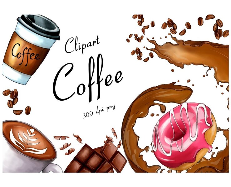 Клипарт Кофе — Иллюстрация, Графика на Dprofile