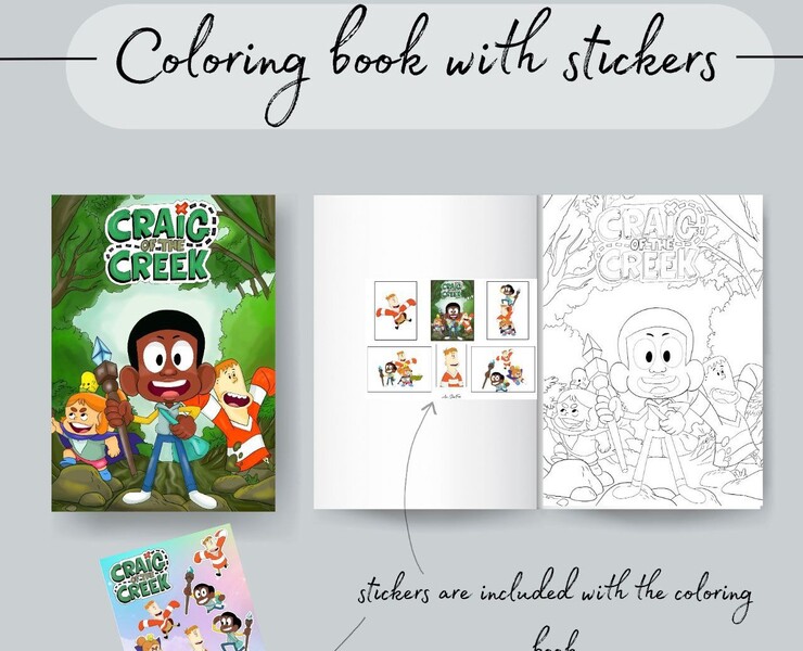 Детская раскраска + наклейки — Иллюстрация, Графика на Dprofile