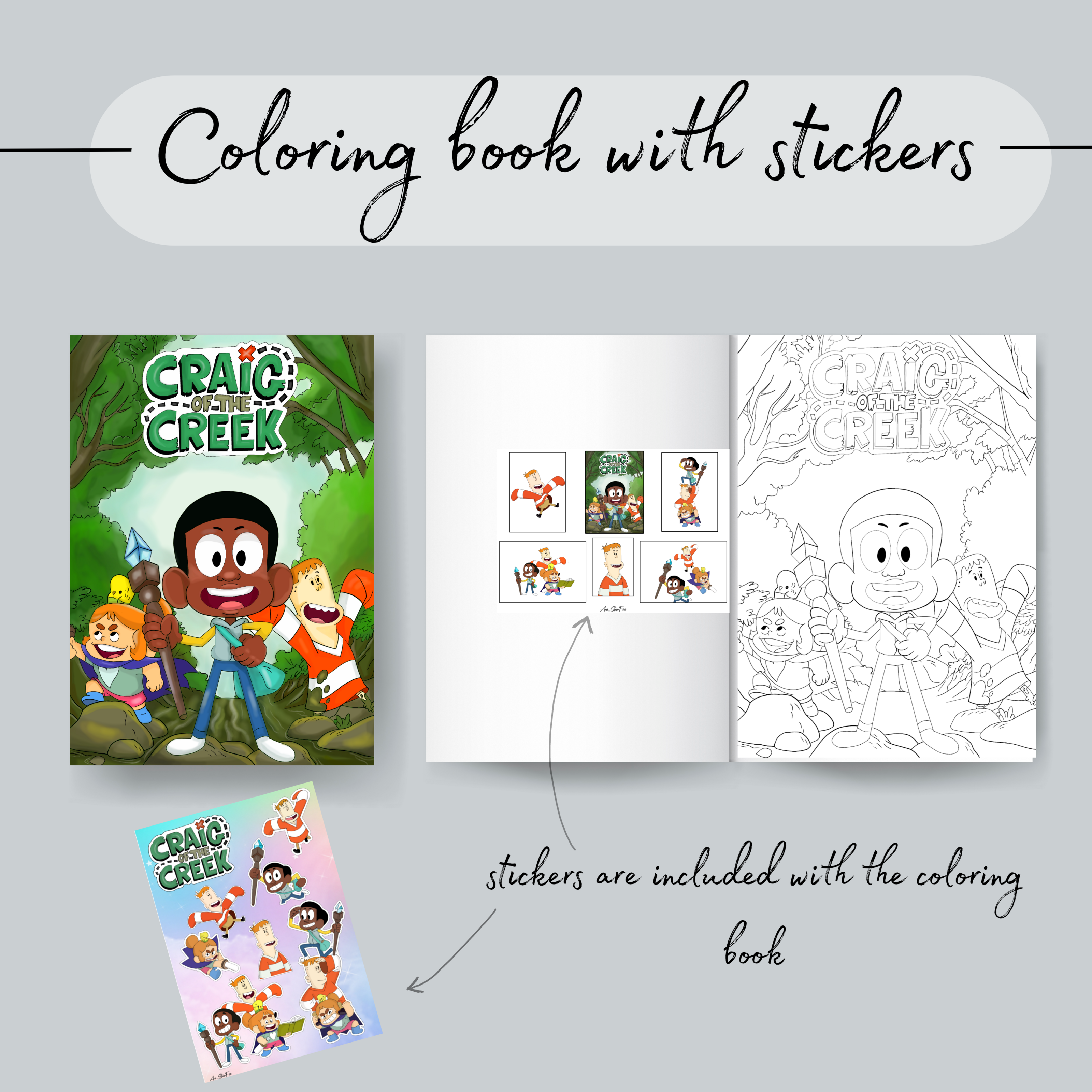 Детская раскраска + наклейки — Изображение №1 — Иллюстрация, Графика на Dprofile