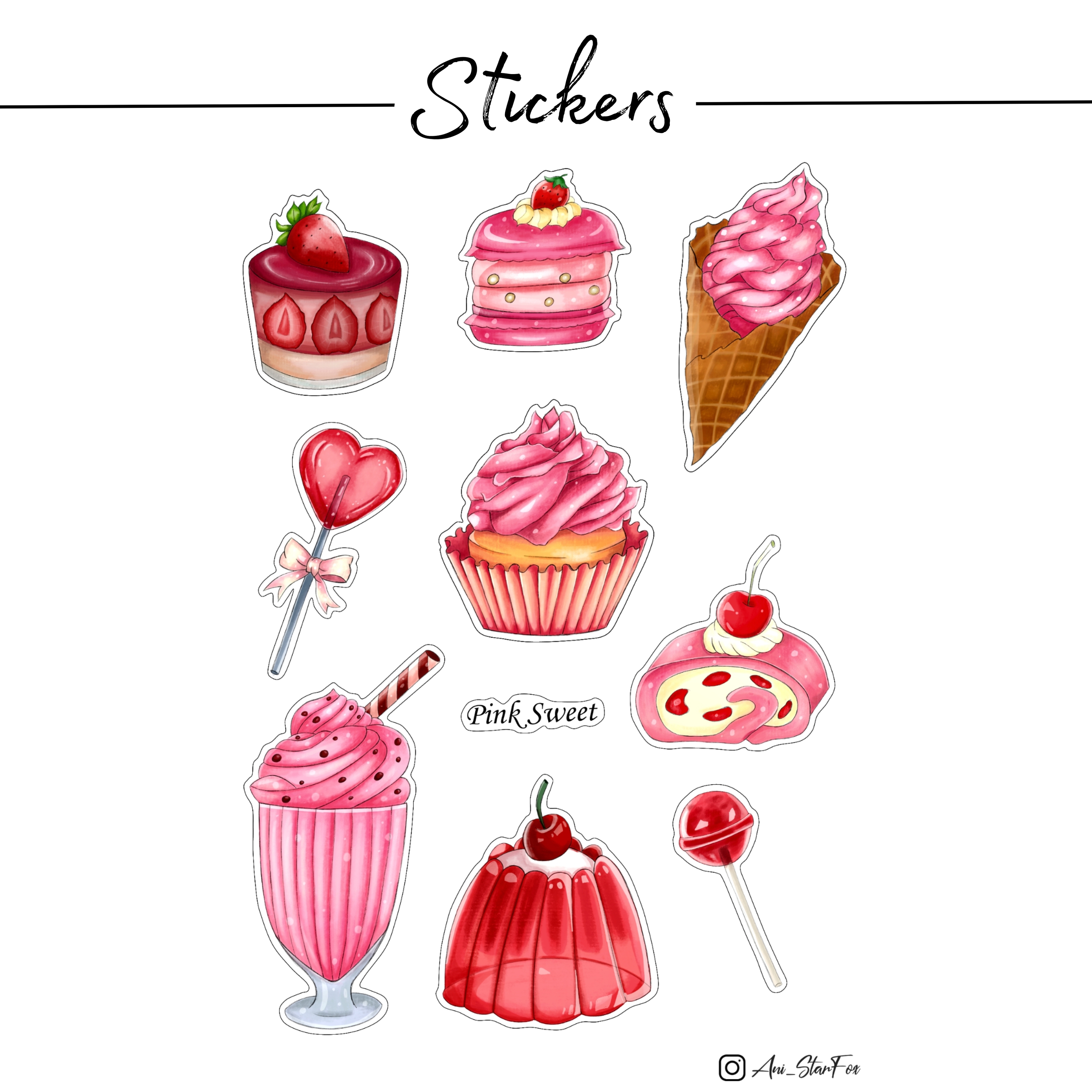 Клипарт Розовые сладости — Изображение №7 — Иллюстрация, Графика на Dprofile