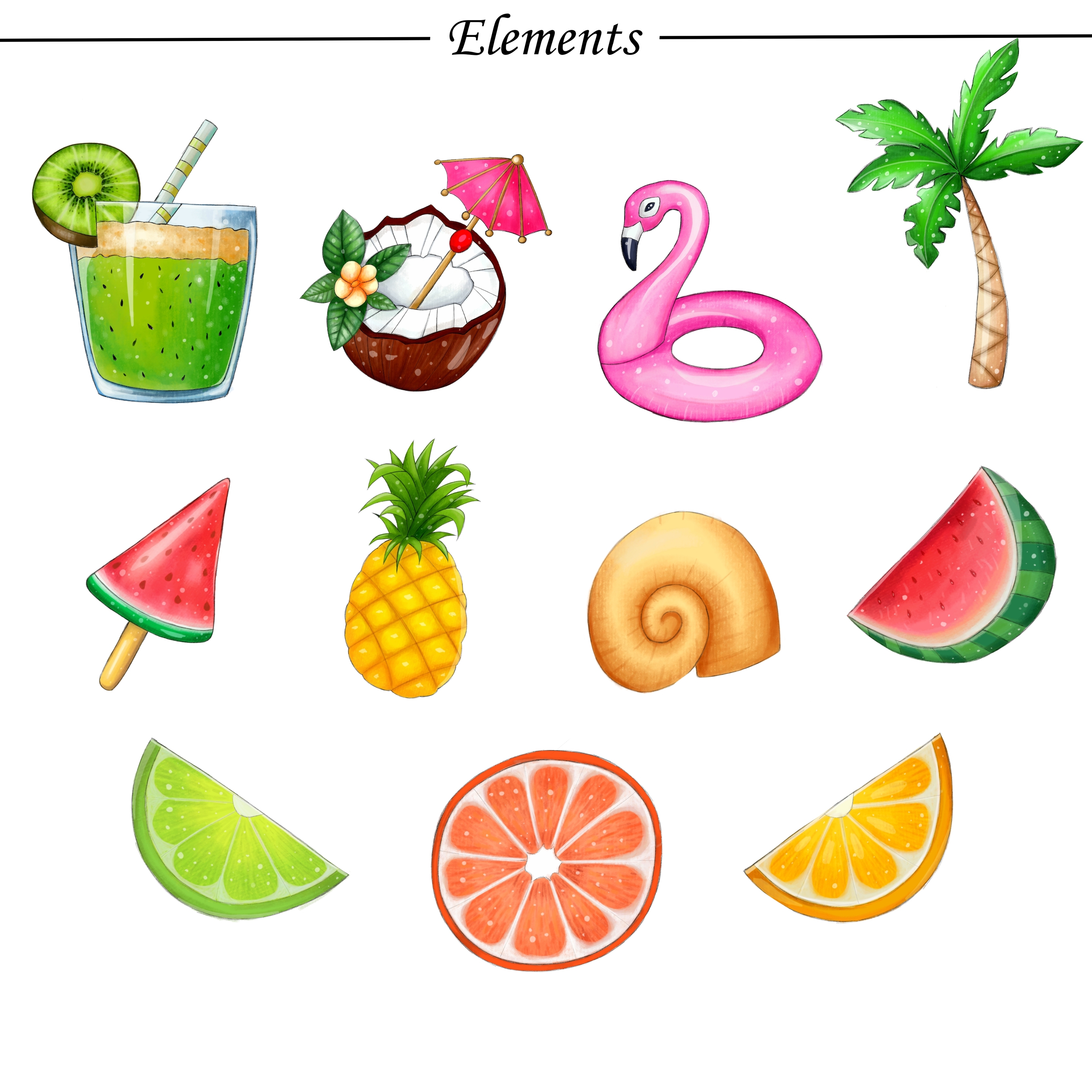 Клипарт Тропики — Изображение №2 — Иллюстрация, Графика на Dprofile