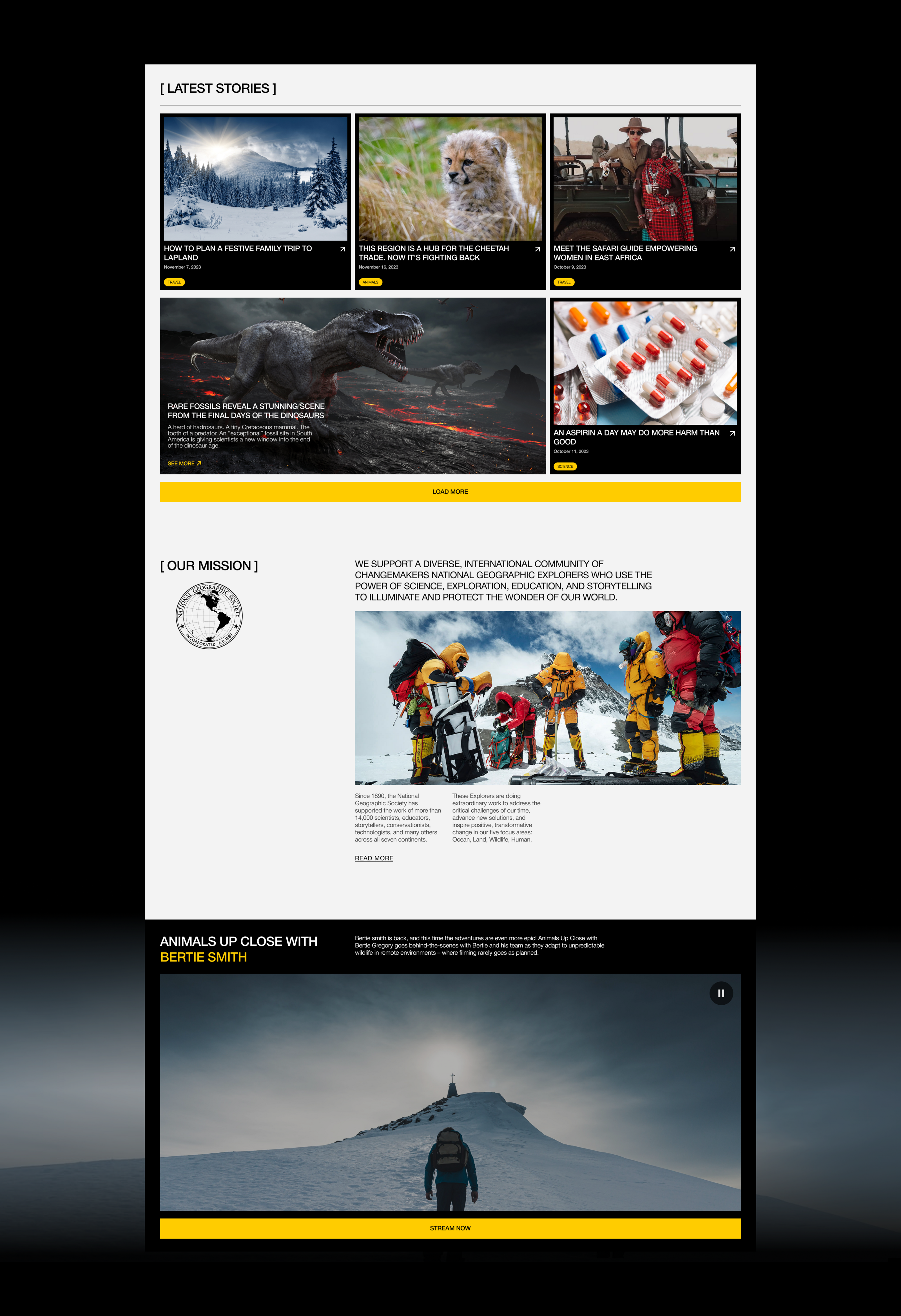 National Geographic | Corporate redesign — Изображение №3 — Интерфейсы, Брендинг на Dprofile