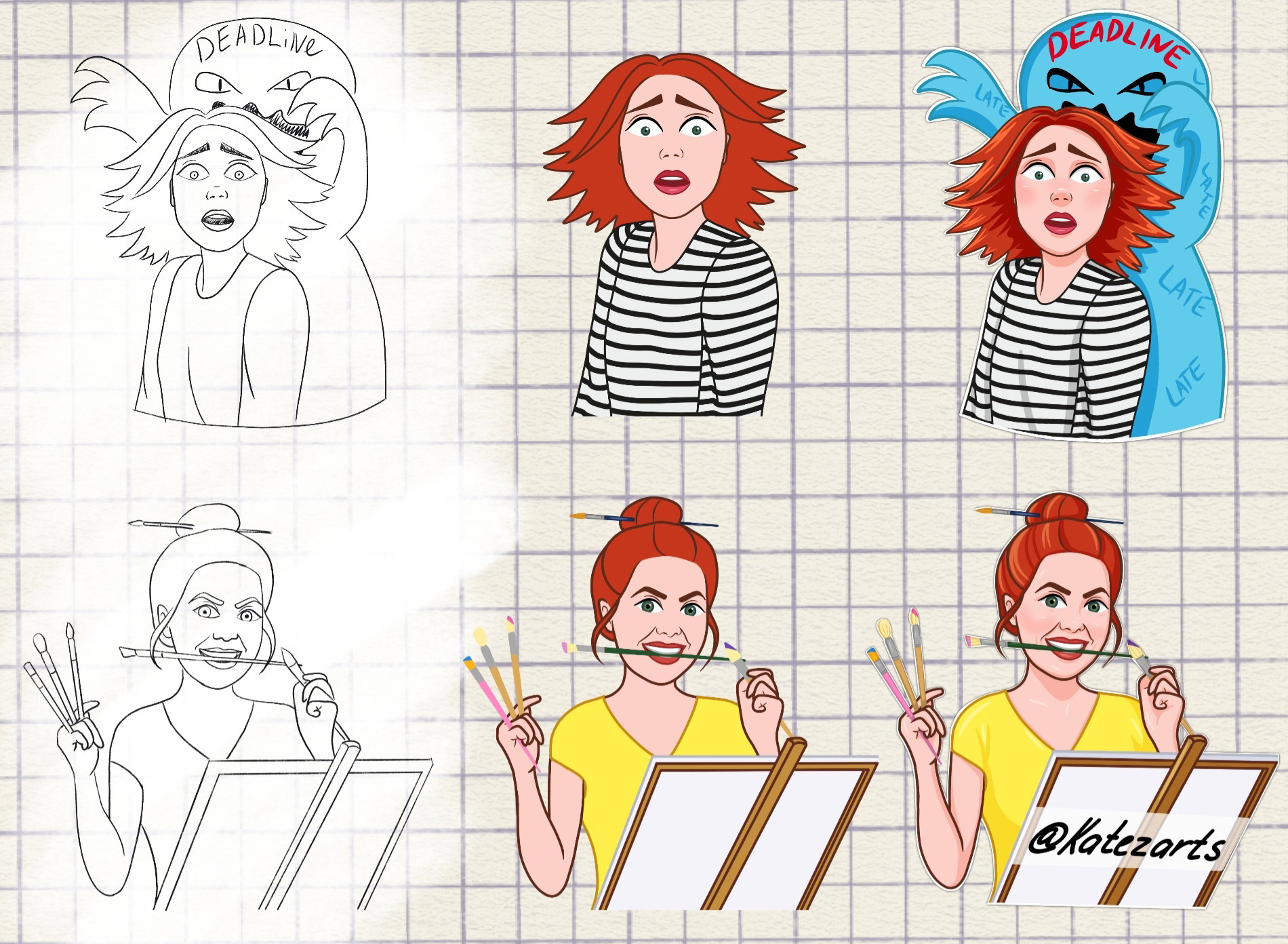 Sticker pack for artists — Изображение №4 — Иллюстрация на Dprofile