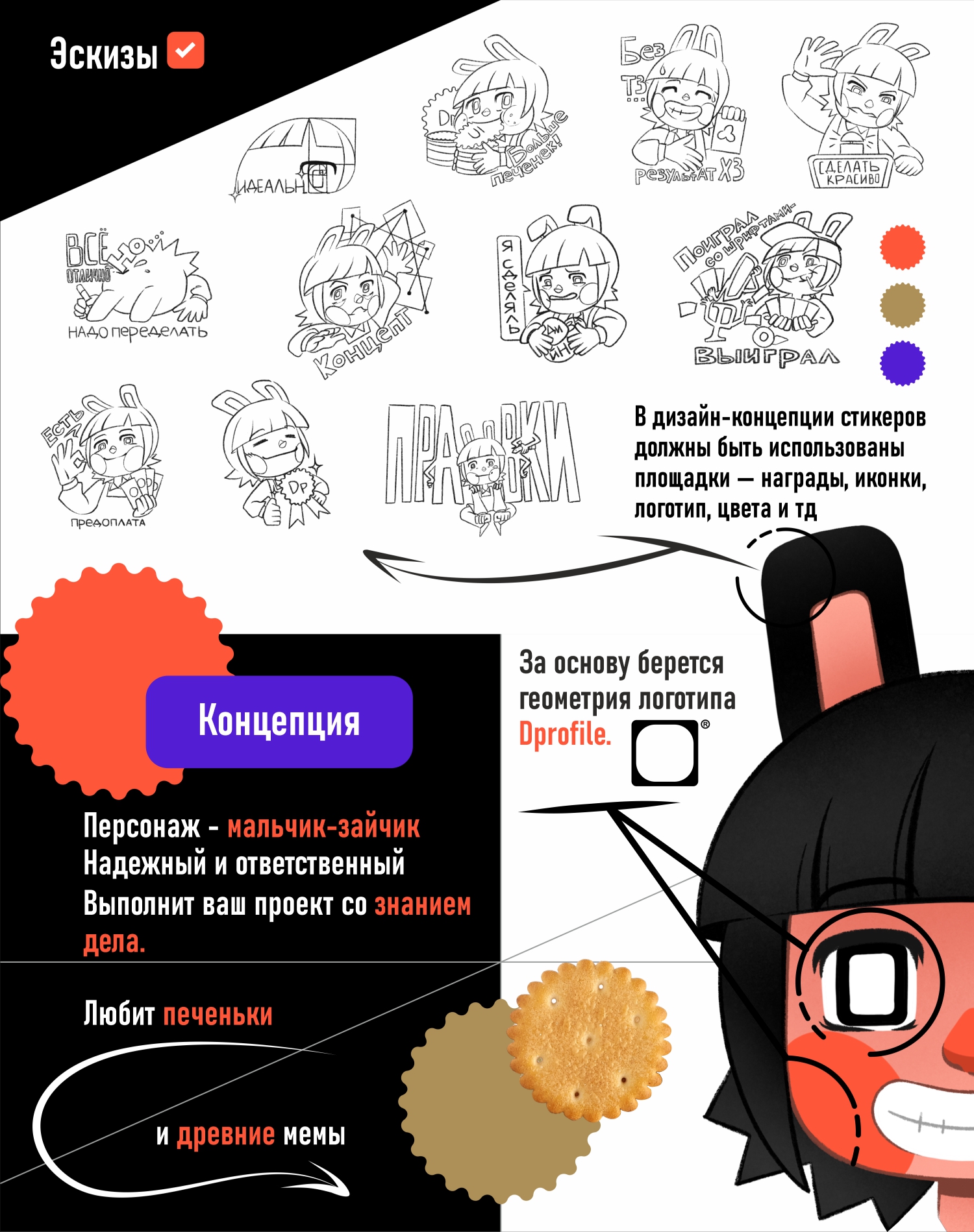 Стикервёрс. Стикерпак для Dprofile — Изображение №2 — Иллюстрация на Dprofile